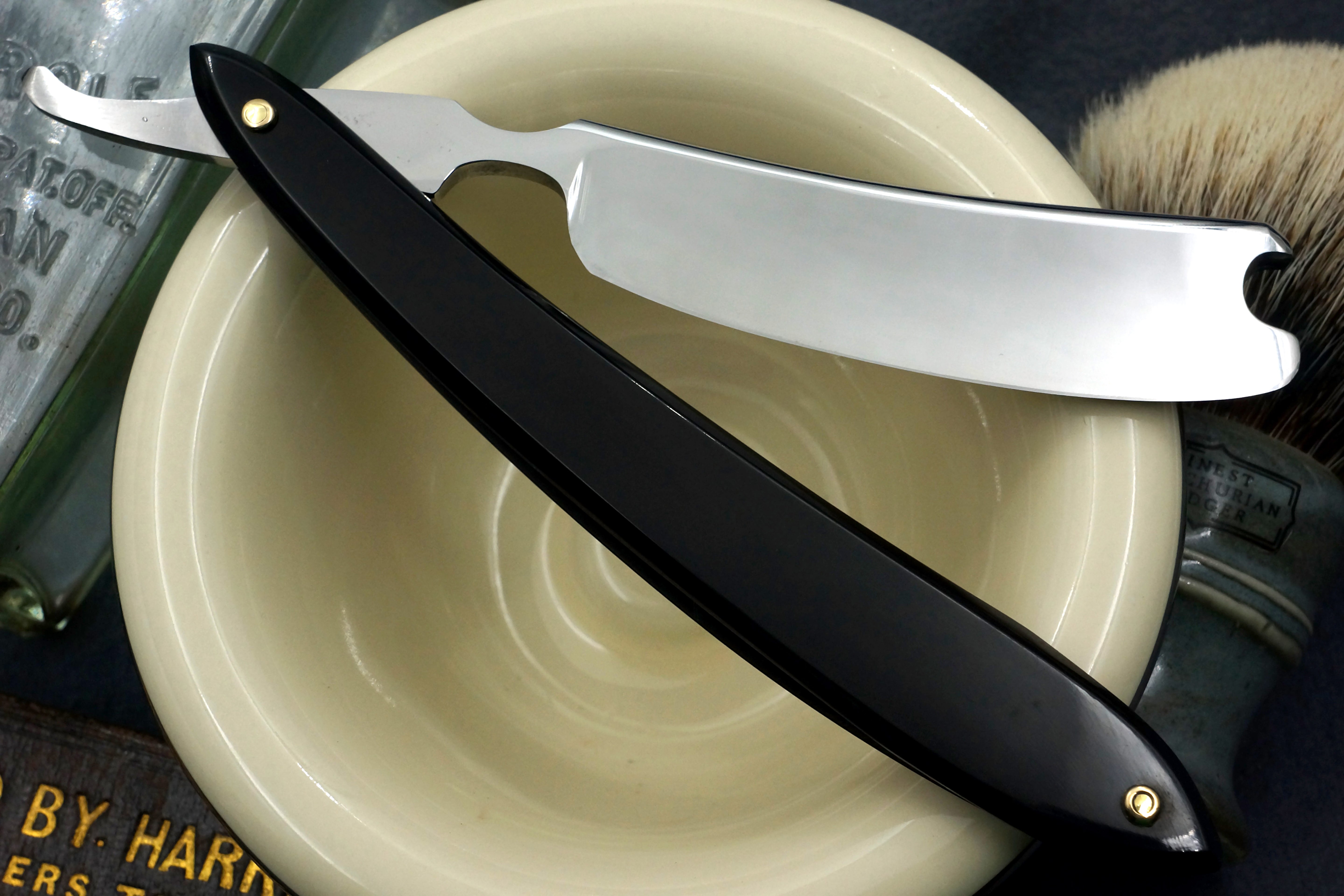 Joseph Elliot - Rare Double Thumbnotch - 7/8 Near Wedge Restored Sheffield Straight Razor - Shave Ready