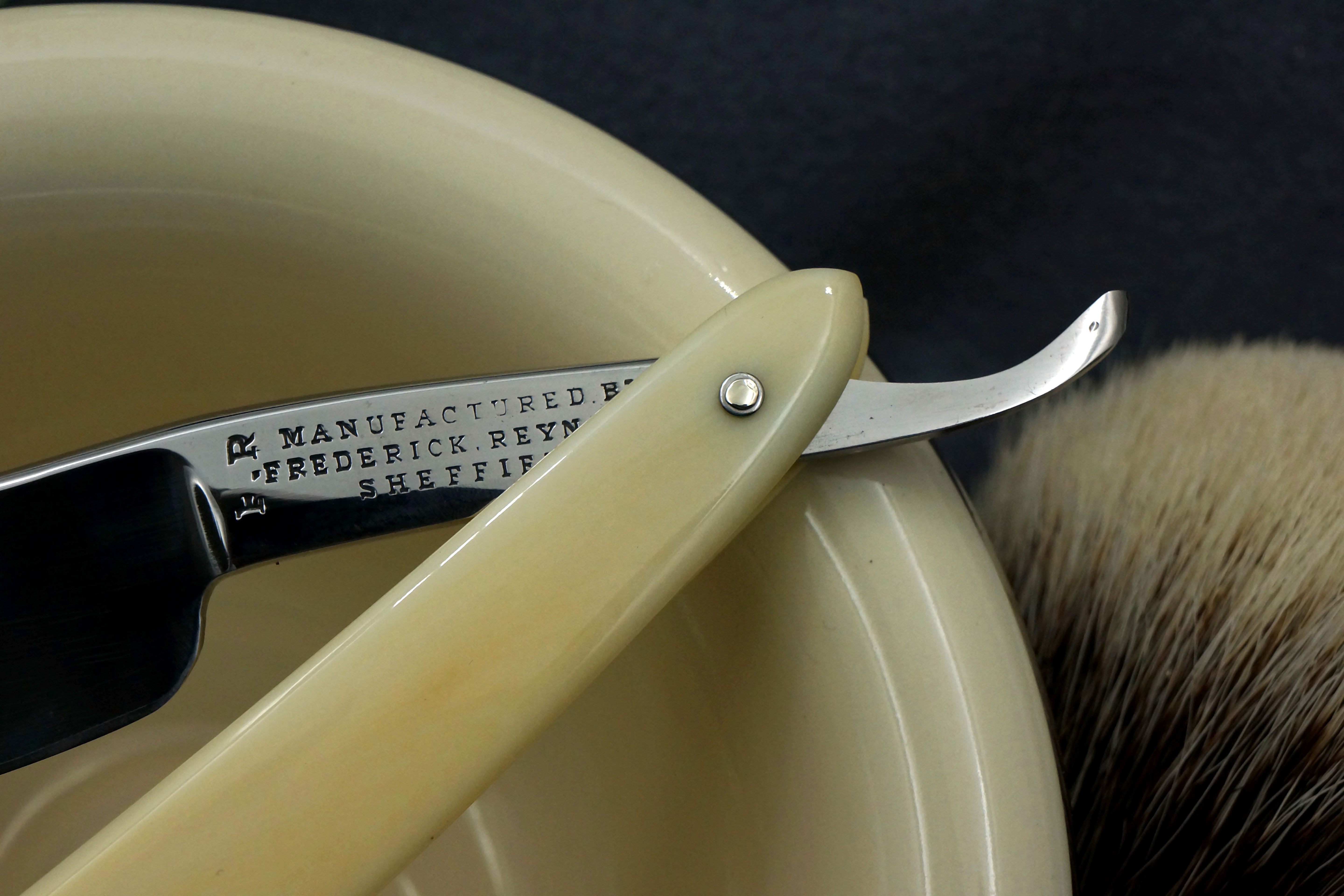 Frederick Reynolds 13/16 Near Wedge Blade with Ivory Scales - Fully Restored Sheffield Straight Razor - Shave Ready