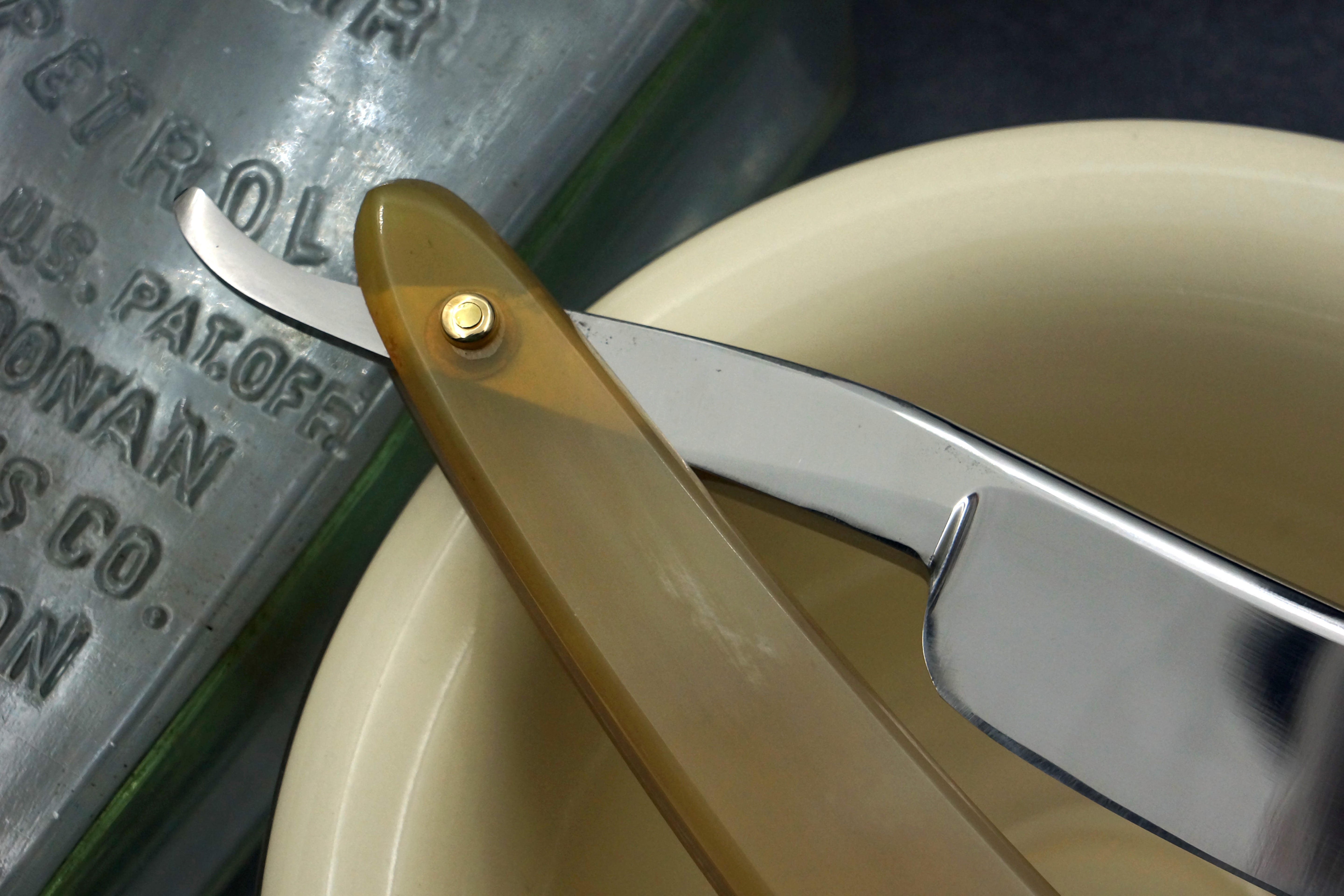 Joseph Rodgers & Sons "Improved Silver Steel" 13/16 Blade with New Horn Scales - Restored Sheffield Straight Razor - Shave Ready