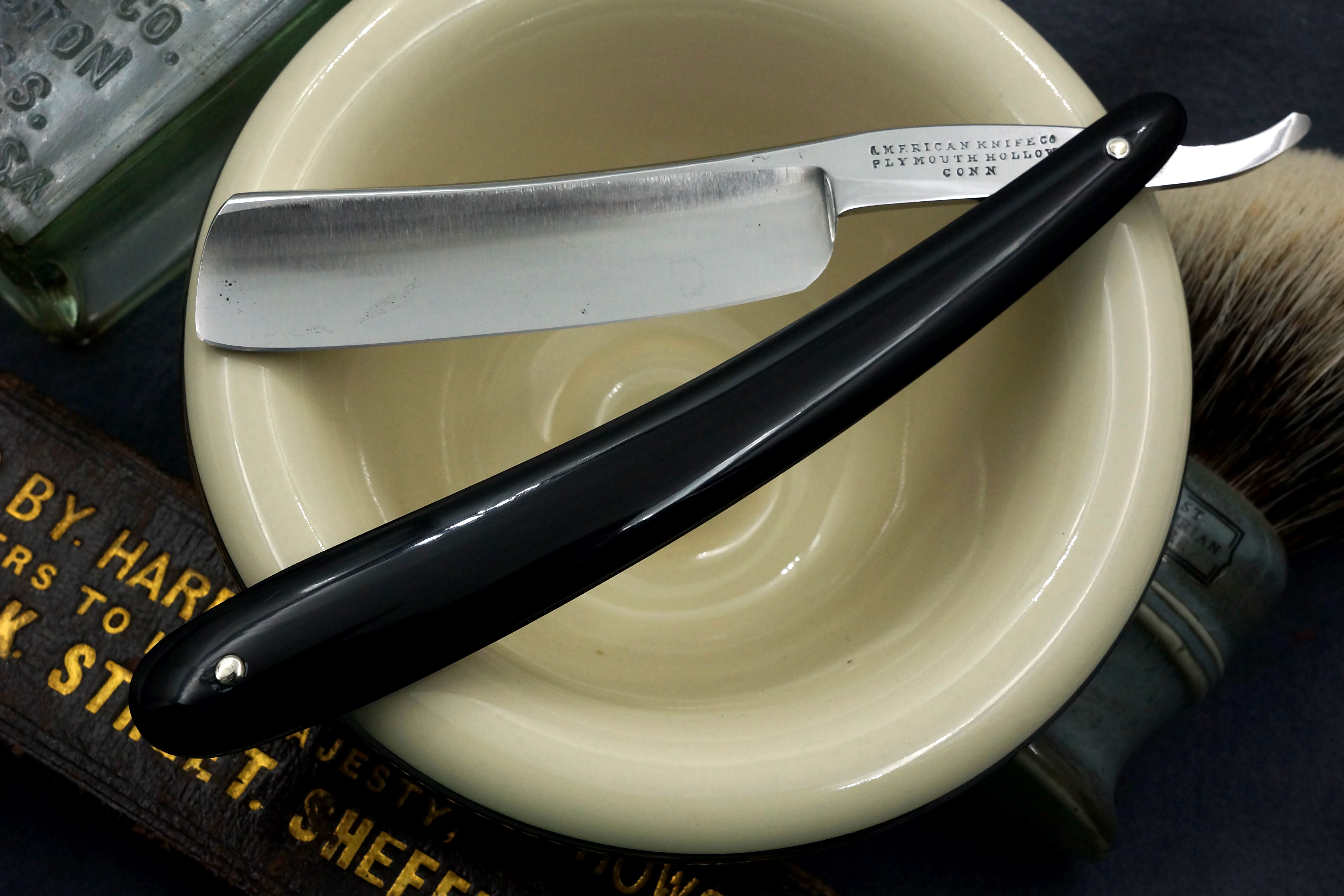American Knife Co. 6/8 - Fully Restored 1800s American Straight Razor - Shave Ready