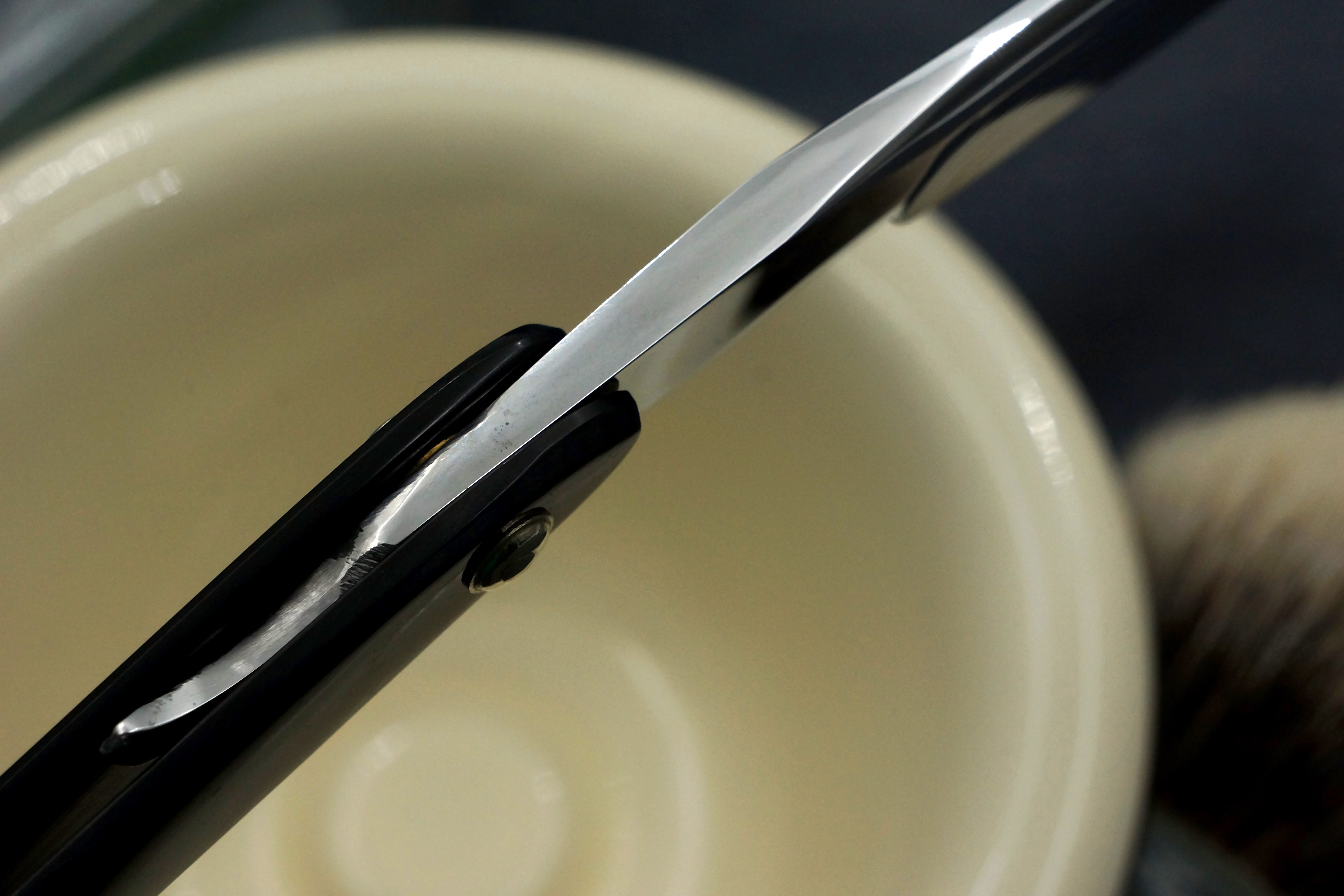 W. Taylor 6/8 Near Wedge Blade with New Horn Scales - Restored Sheffield Straight Razor - Shave Ready