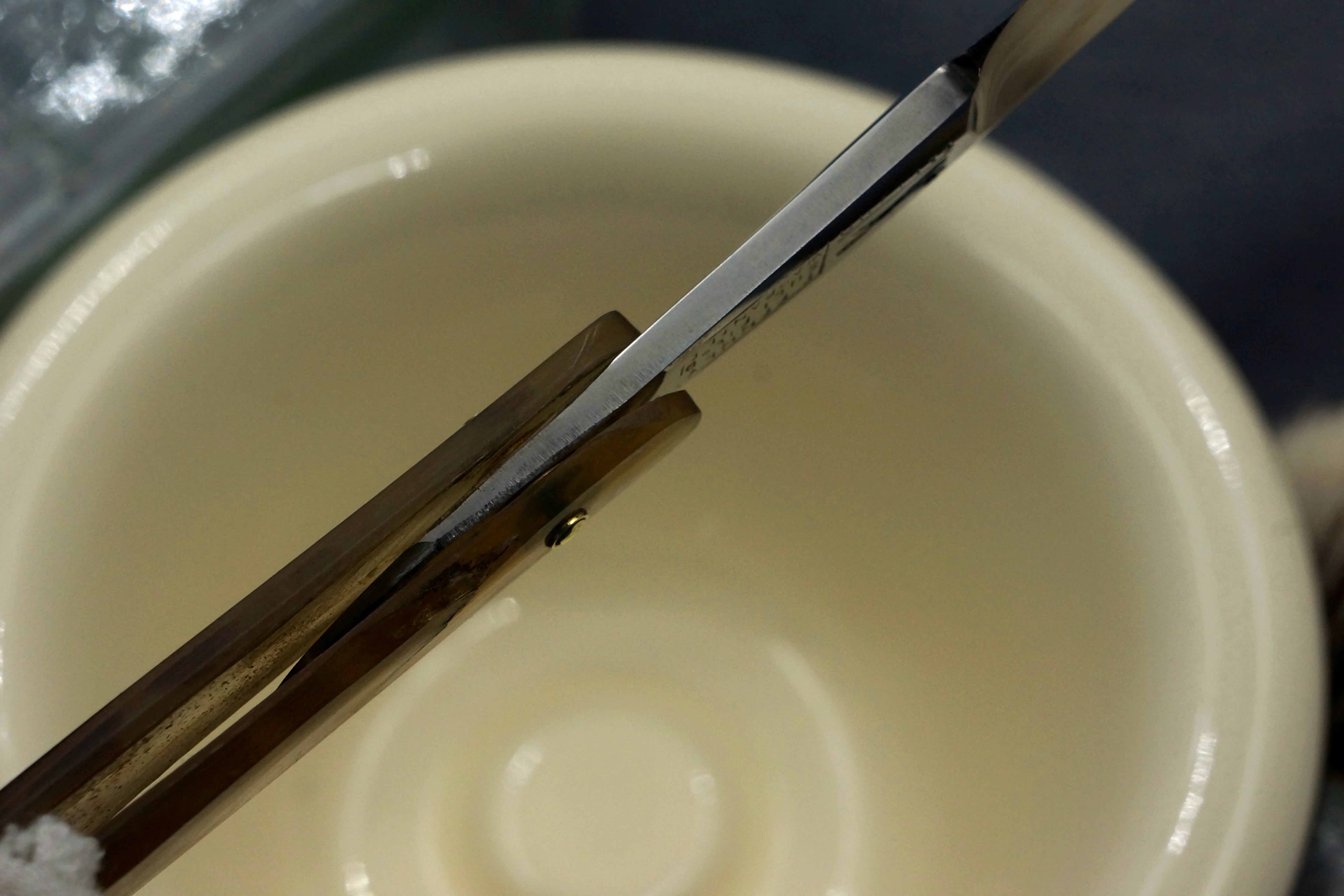 F. Fenney "Tally Ho" 13/16 Near Wedge Blade with Fancy Horn Scales - Handsome Fully Restored Sheffield Straight Razor - Shave Ready