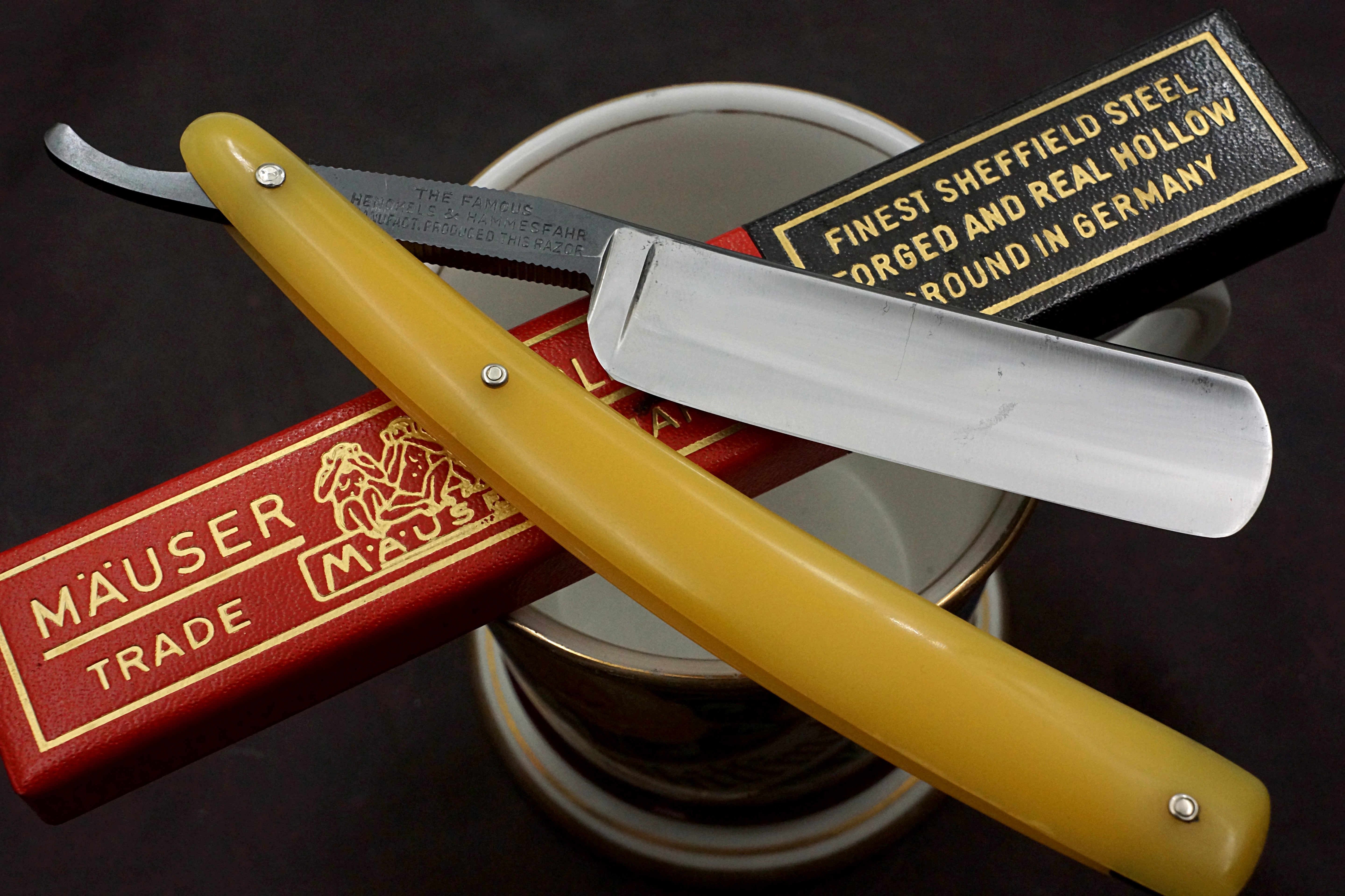 Henckels & Hammesfahr Mauser - Excellent 13/16 Blade - Vintage Solingen Straight Razor - Shave Ready