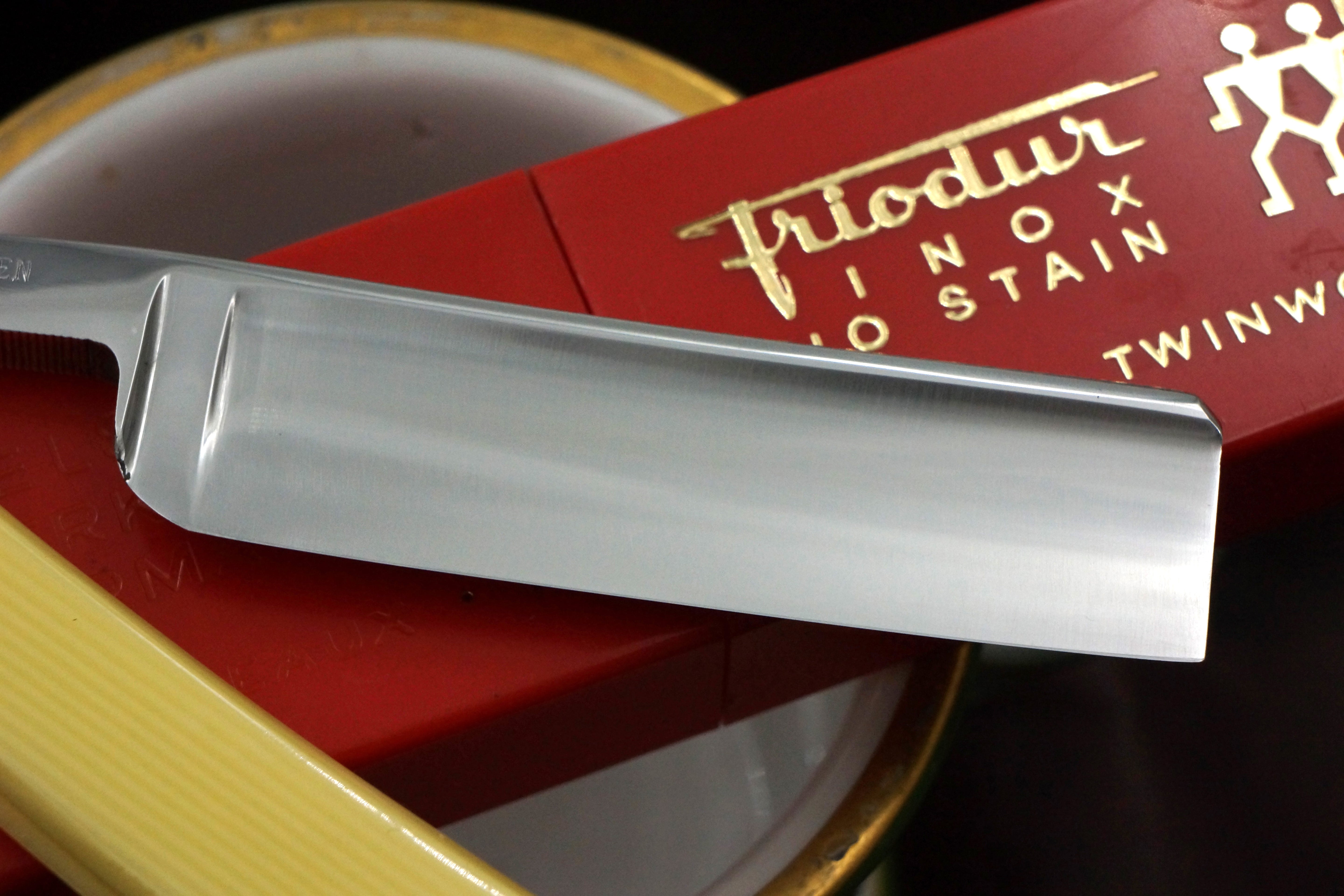 Henckels Friodur No. 472 - 13/16 Excellent Stainless Steel Full Hollow - Solingen Straight Razor - Shave Ready