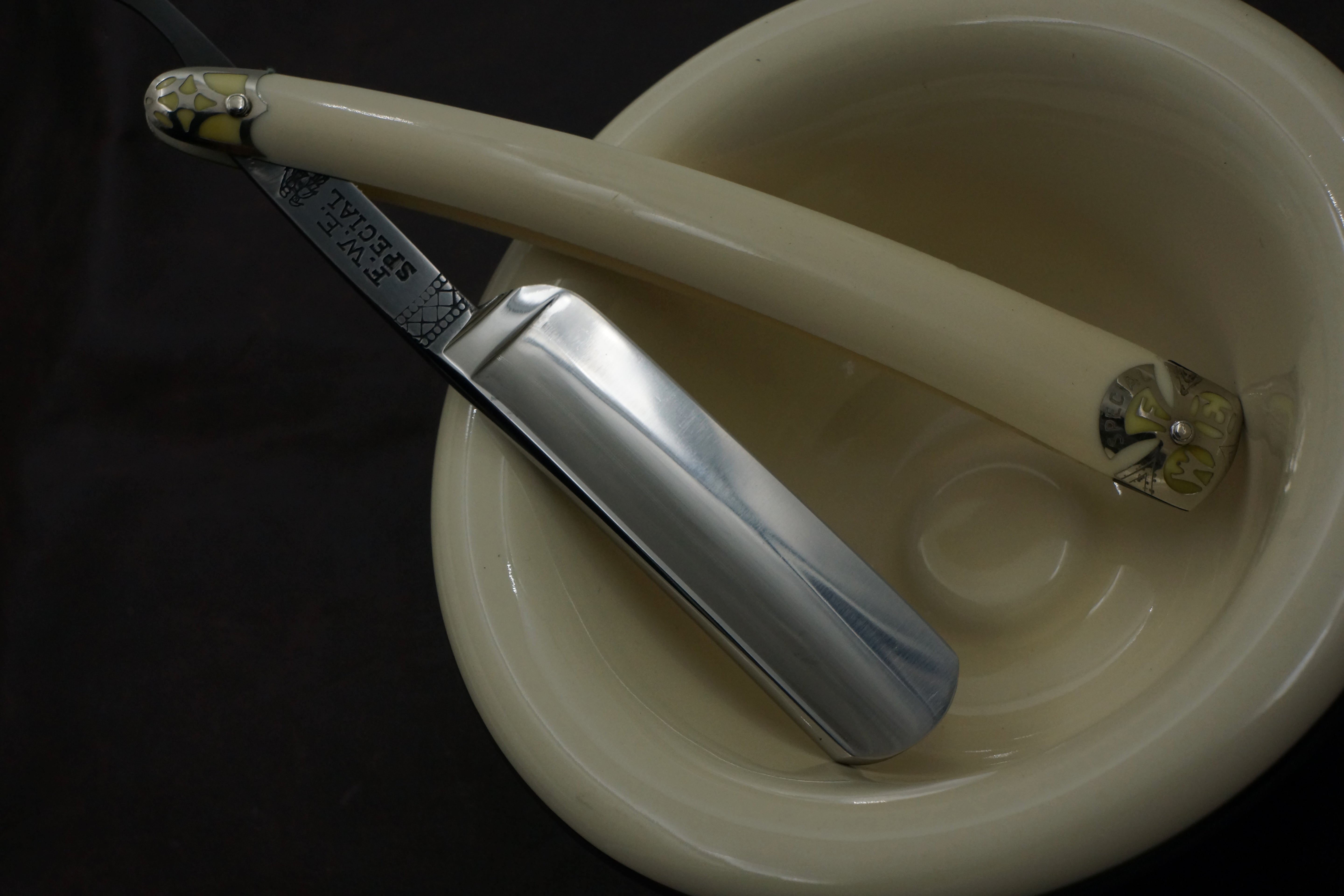 F.W. Engels "FWE Special" - 13/16 Full Hollow Blade - Near Mint Restored Vintage Solingen Straight Razor - Shave Ready