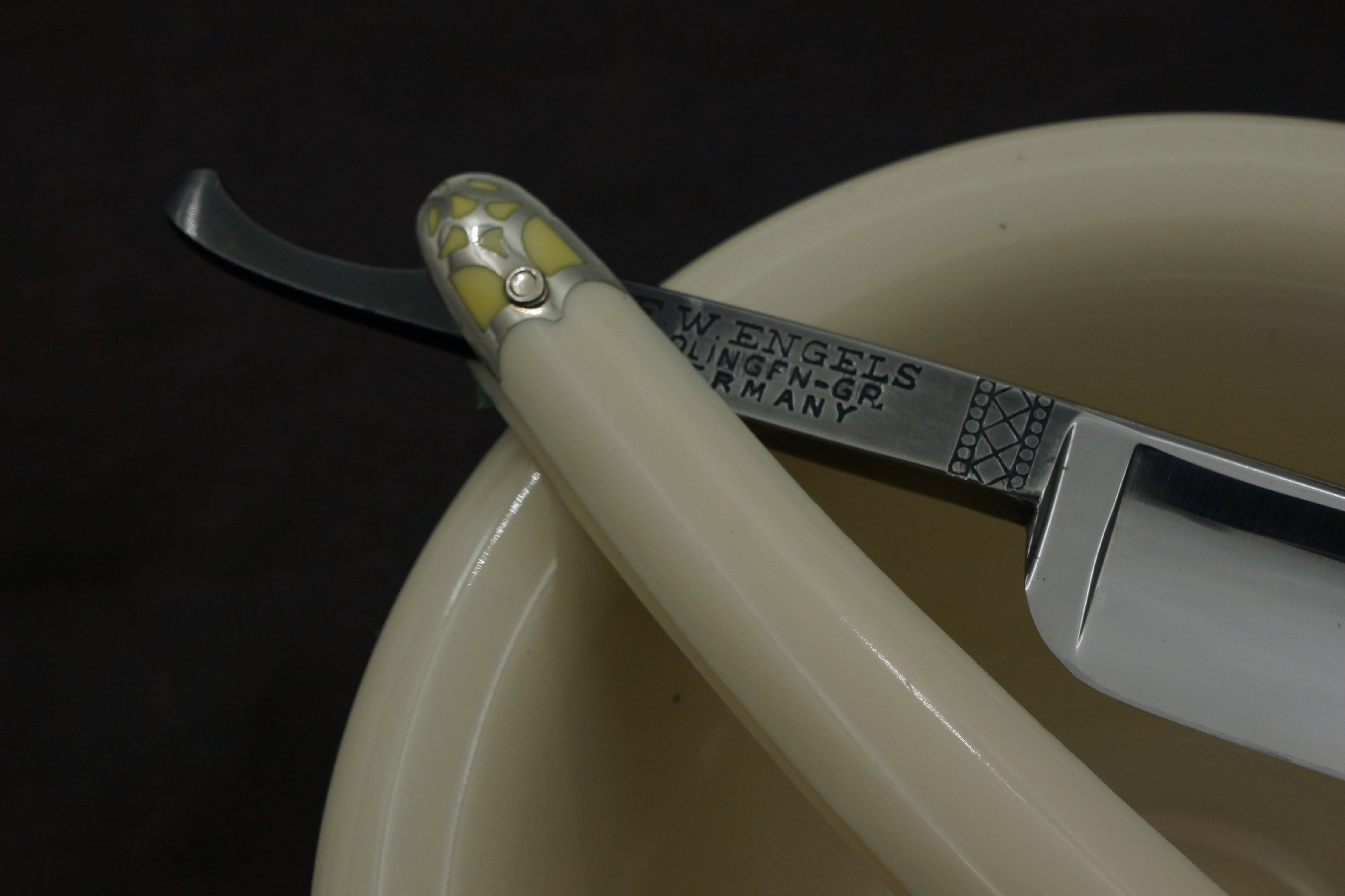 F.W. Engels "FWE Special" - 13/16 Full Hollow Blade - Near Mint Restored Vintage Solingen Straight Razor - Shave Ready