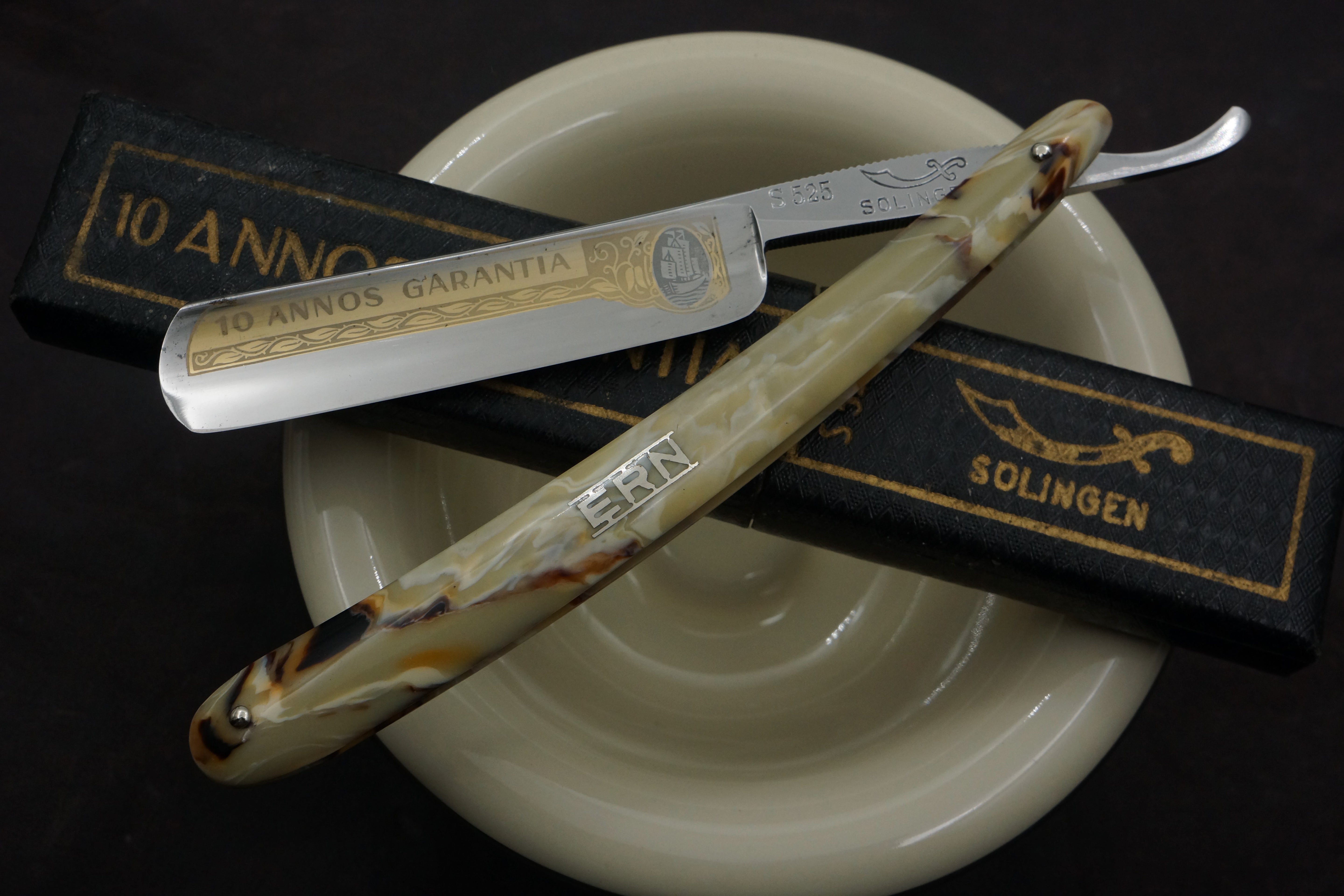 Carl Friederich Ern - NOS 11/16 Full Hollow Blade - Vintage Solingen Straight Razor - Shave Ready
