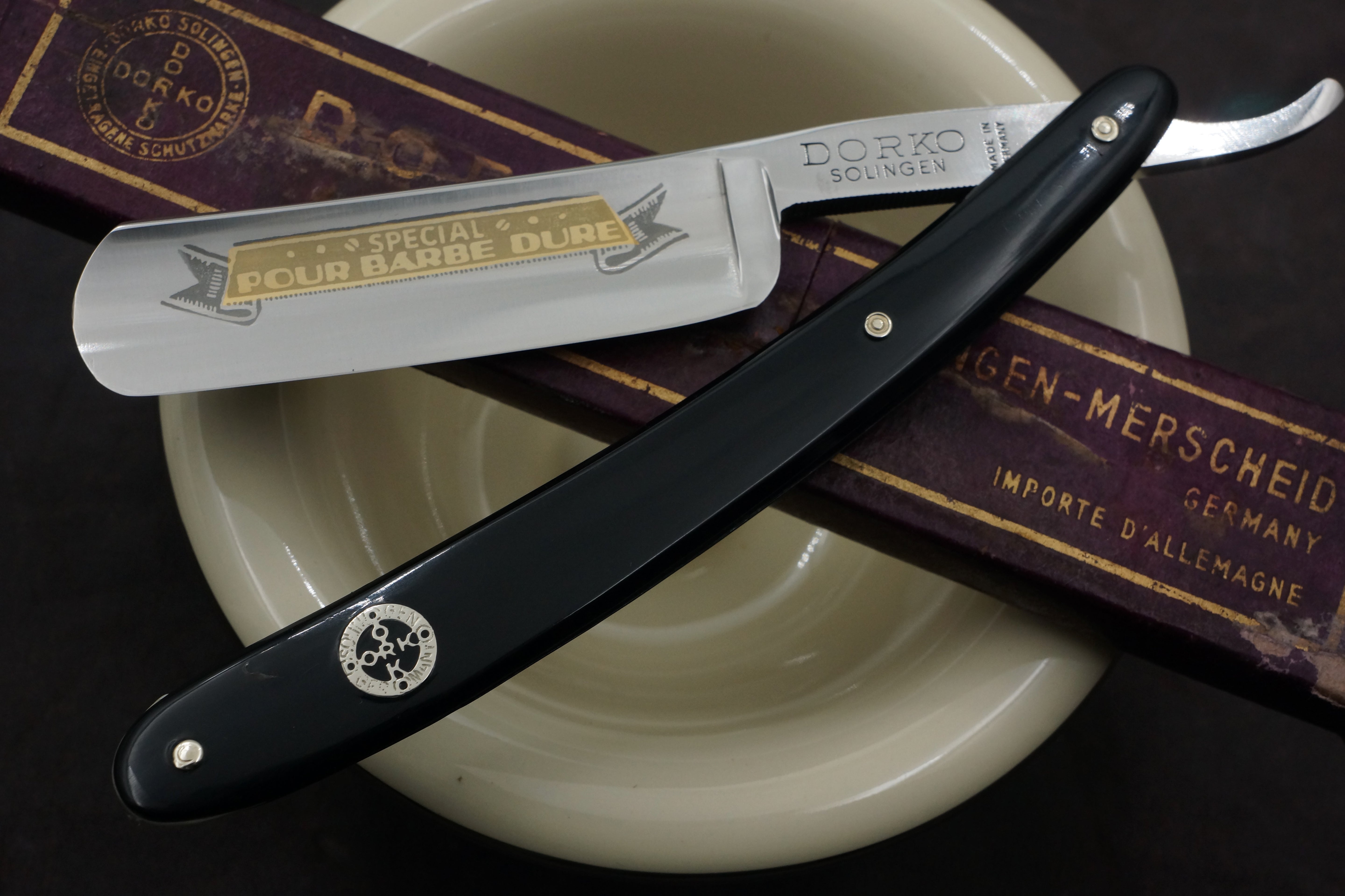Dorko Near Pristine 13/16 Full Hollow Blade - Solingen Vintage Straight Razor - Shave Ready
