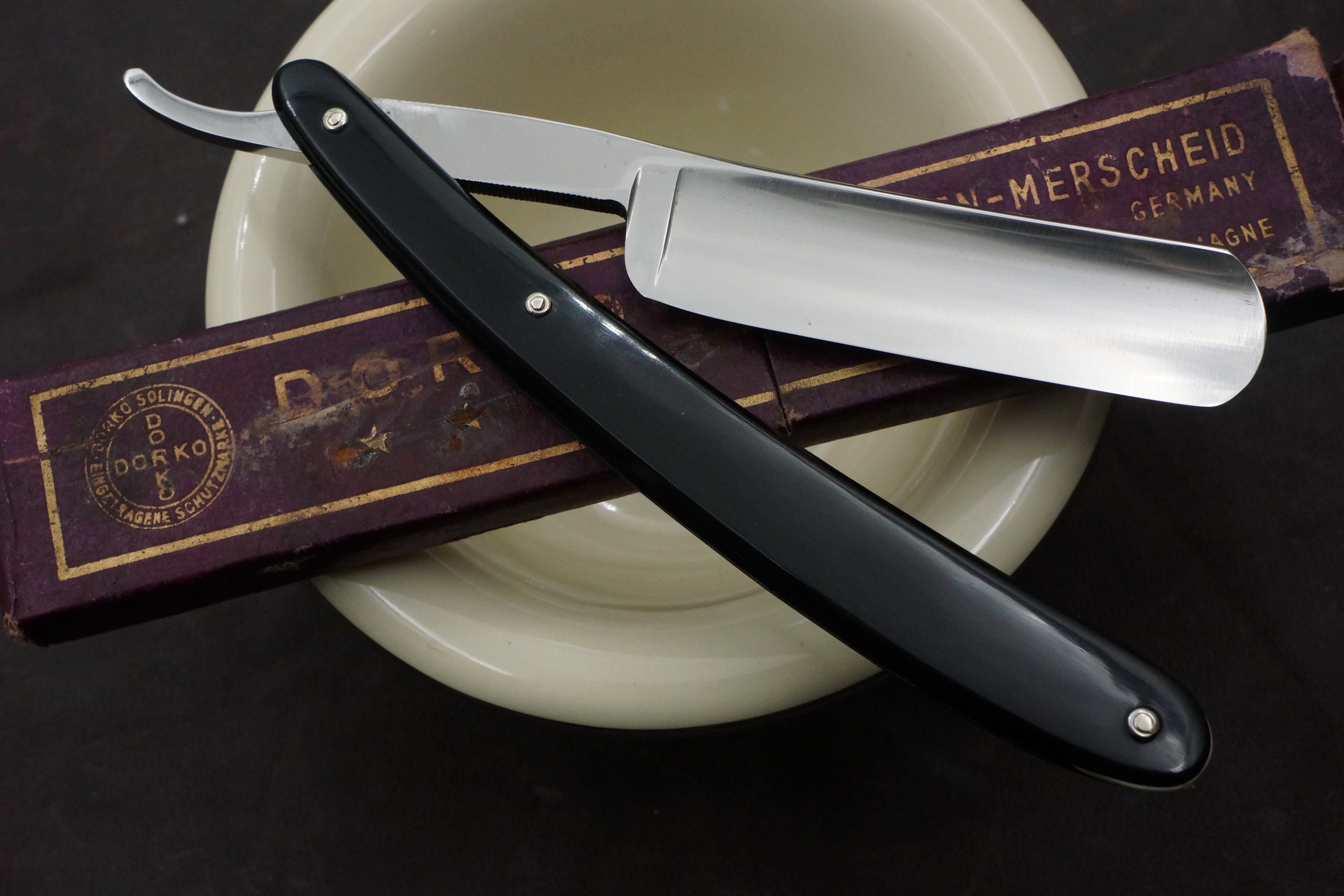 Dorko Near Pristine 13/16 Full Hollow Blade - Solingen Vintage Straight Razor - Shave Ready