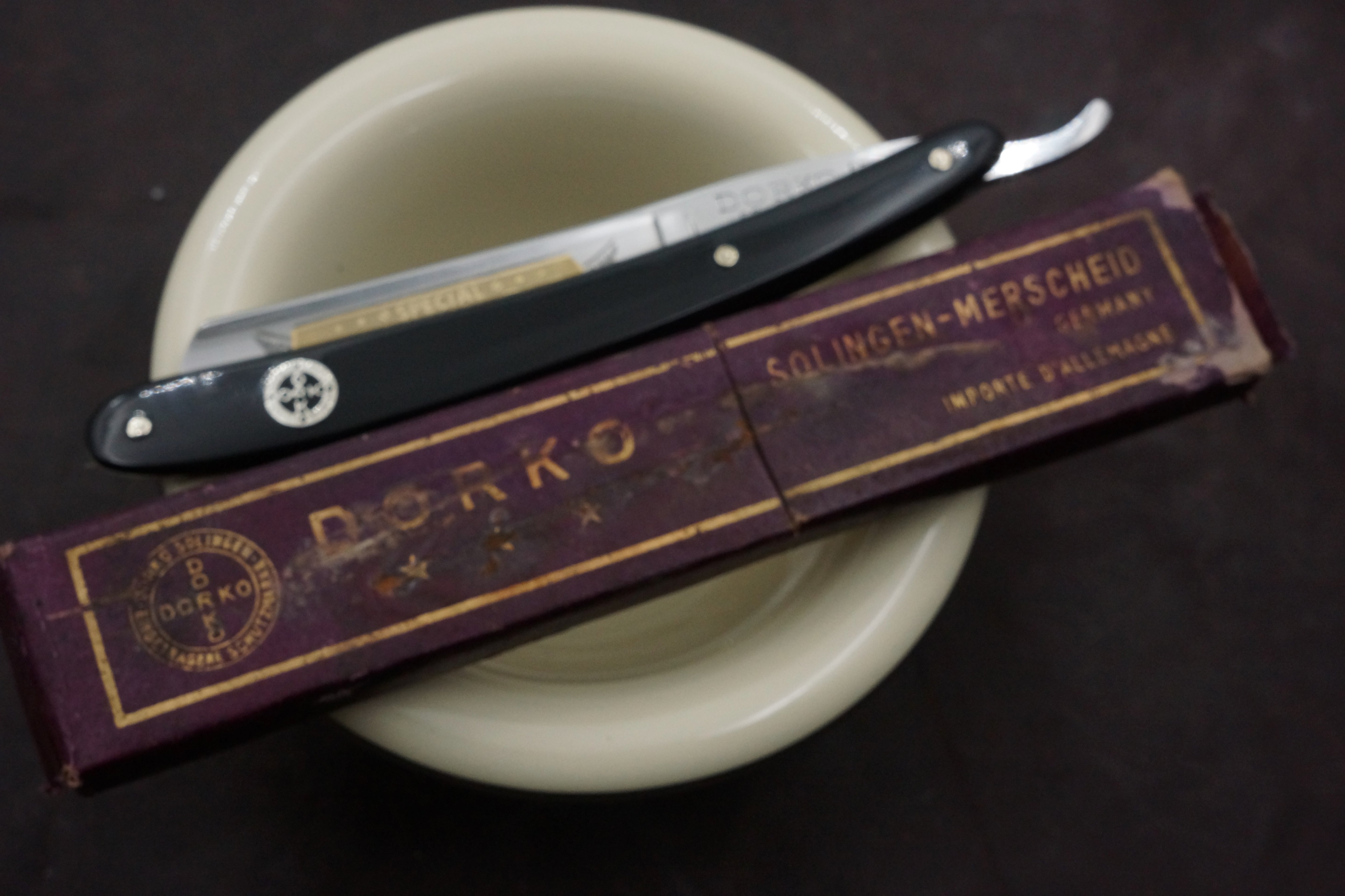 Dorko Near Pristine 13/16 Full Hollow Blade - Solingen Vintage Straight Razor - Shave Ready