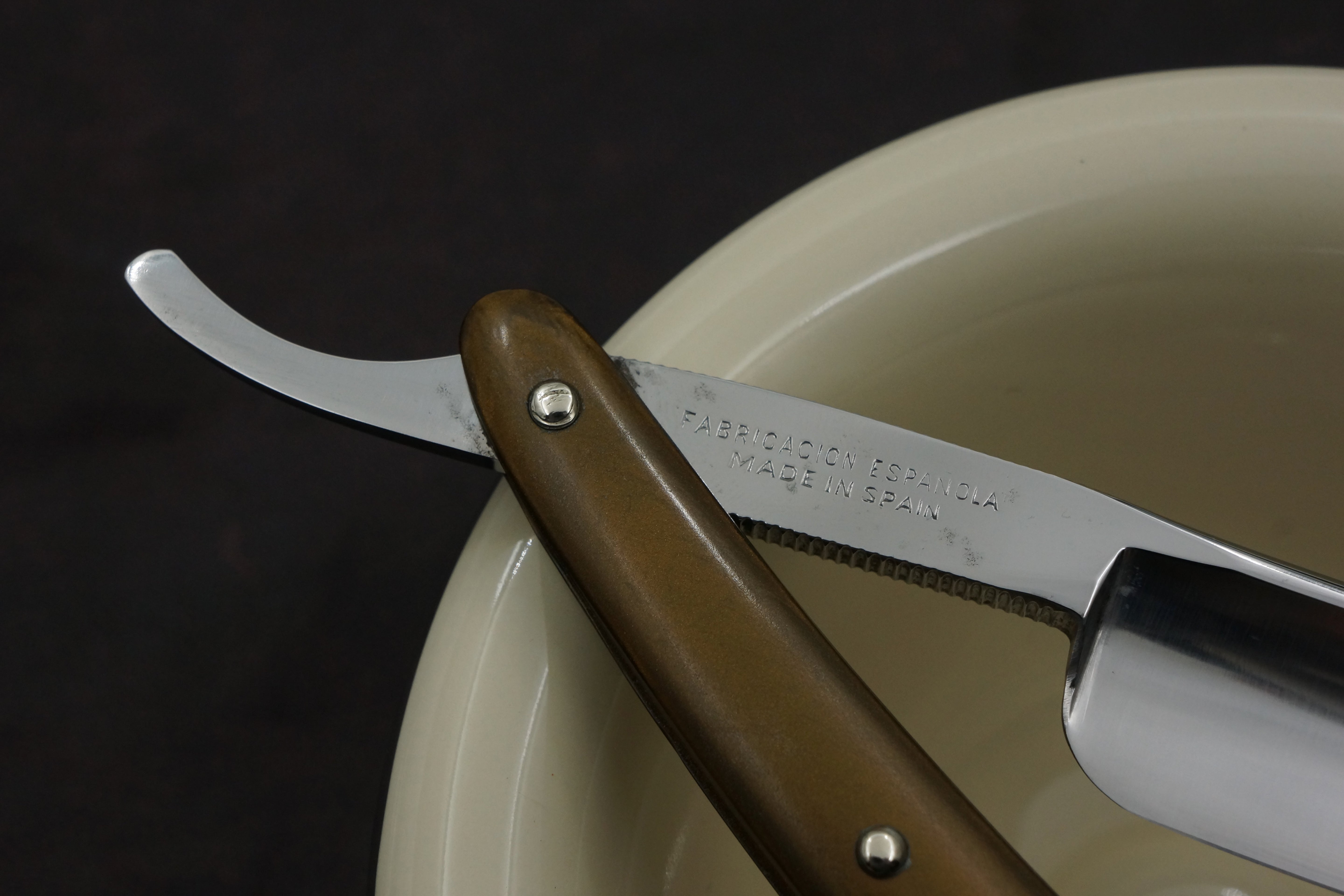 Filarmonica JMP No. 13 Novodur 6/8 Full Hollow Blade - Excellent Restored Vintage Spanish Straight Razor - Shave Ready