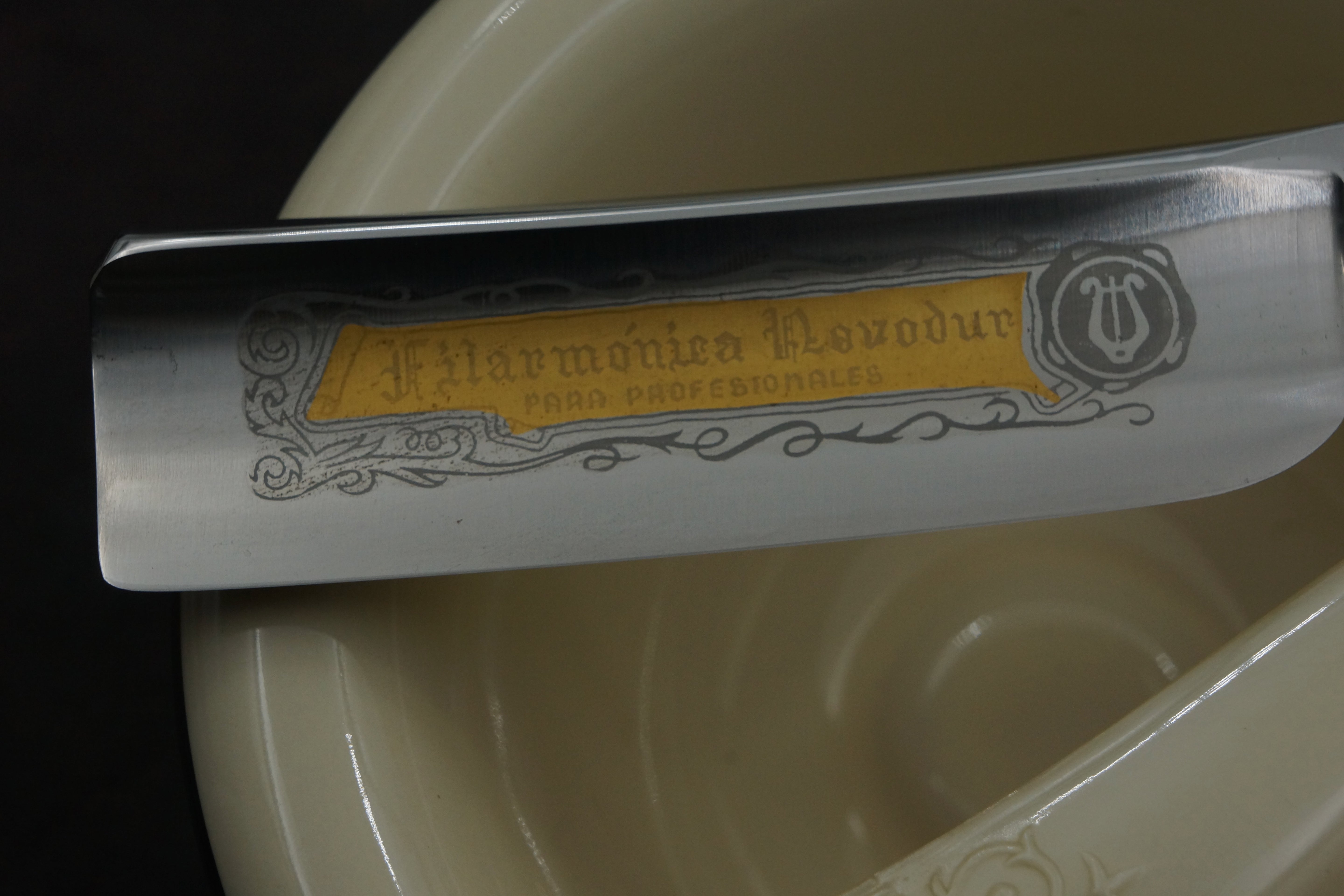 Filarmonica Novodur JMP No. 14 15/16+ Singing Full Hollow Blade - Near Pristine Vintage Spanish Straight Razor - Shave Ready
