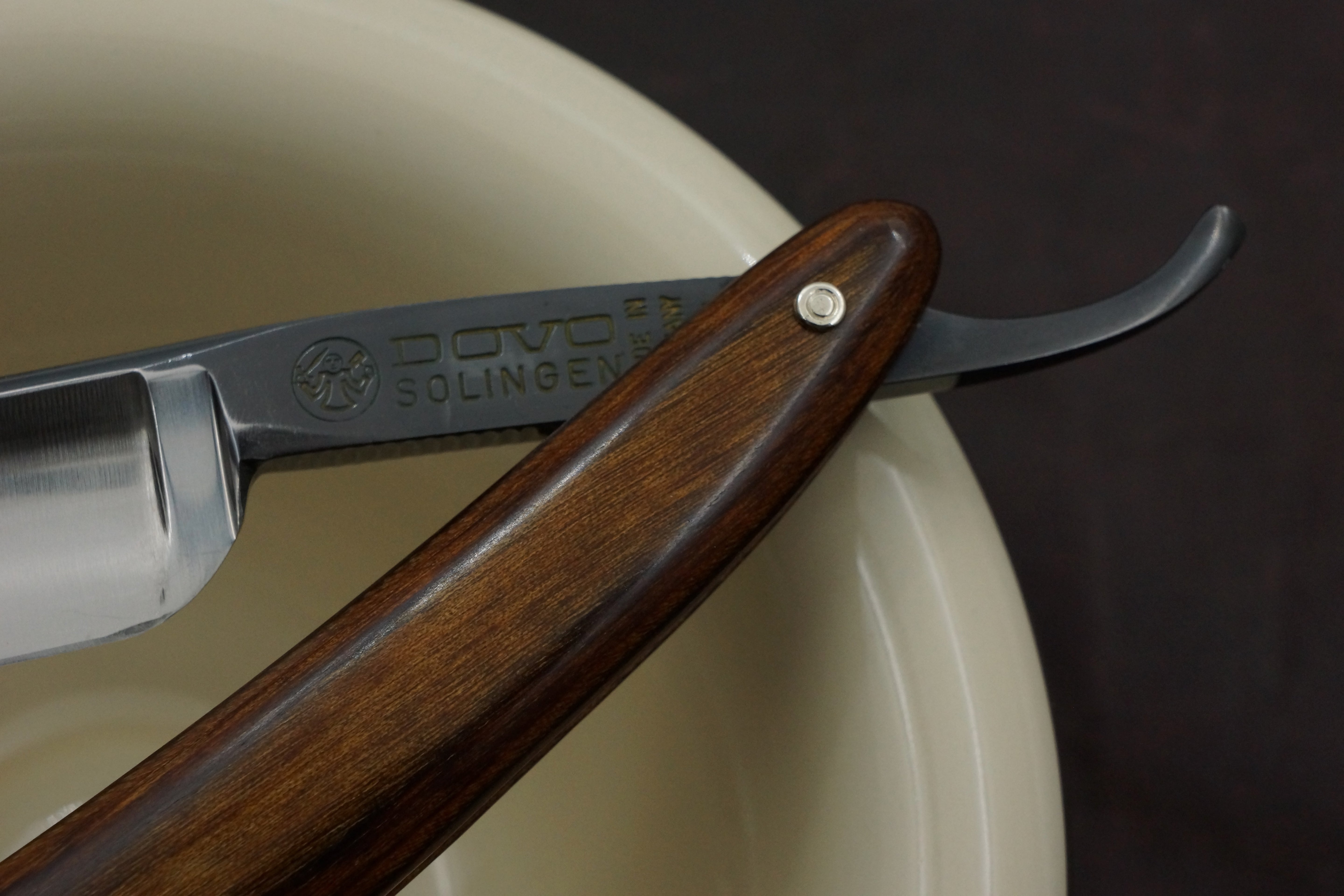 Dovo "Black Star" -  Preowned Fancy 11/16 Full Hollow Blade - Solingen Straight Razor - Shave Ready