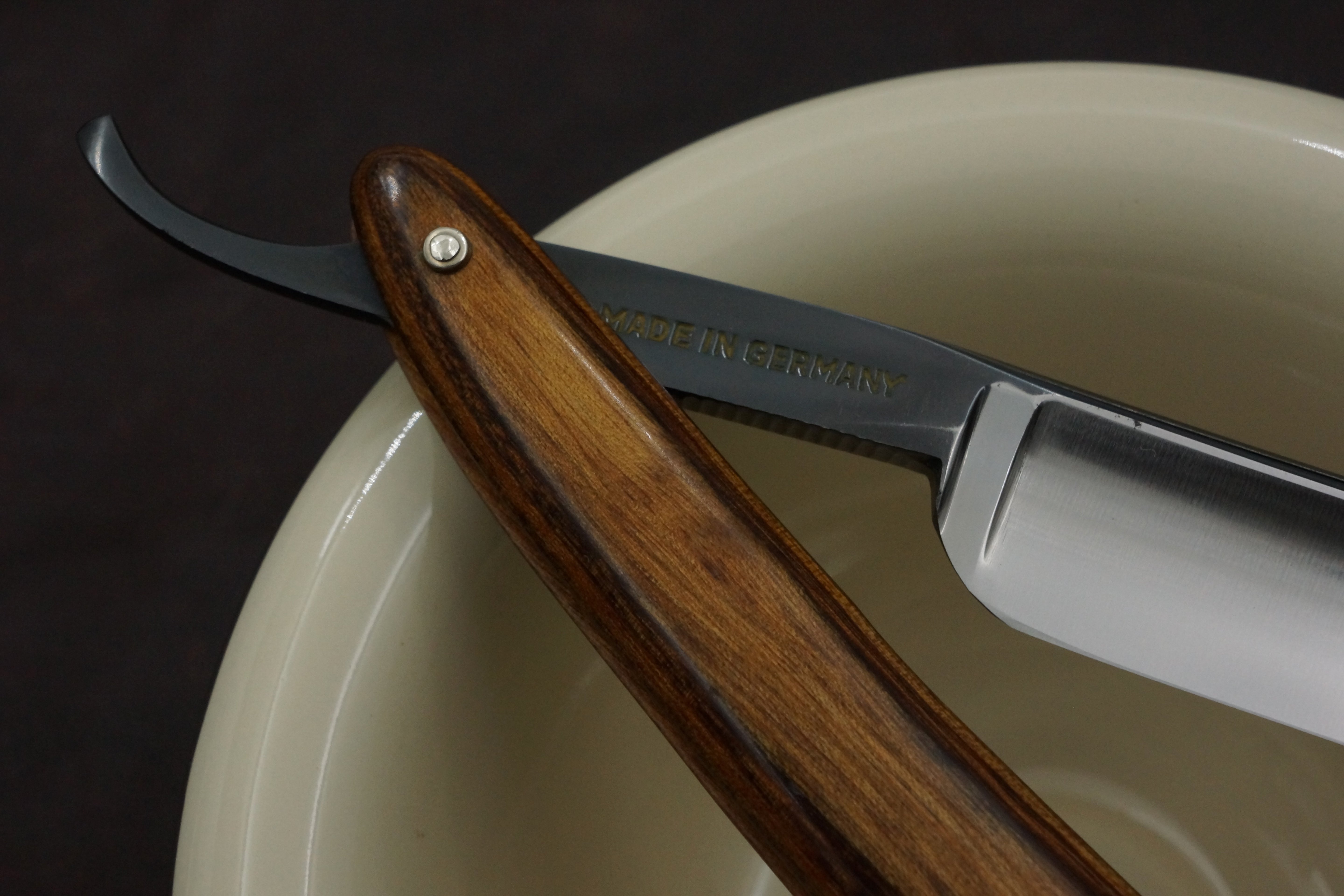 Dovo "Black Star" -  Preowned Fancy 11/16 Full Hollow Blade - Solingen Straight Razor - Shave Ready