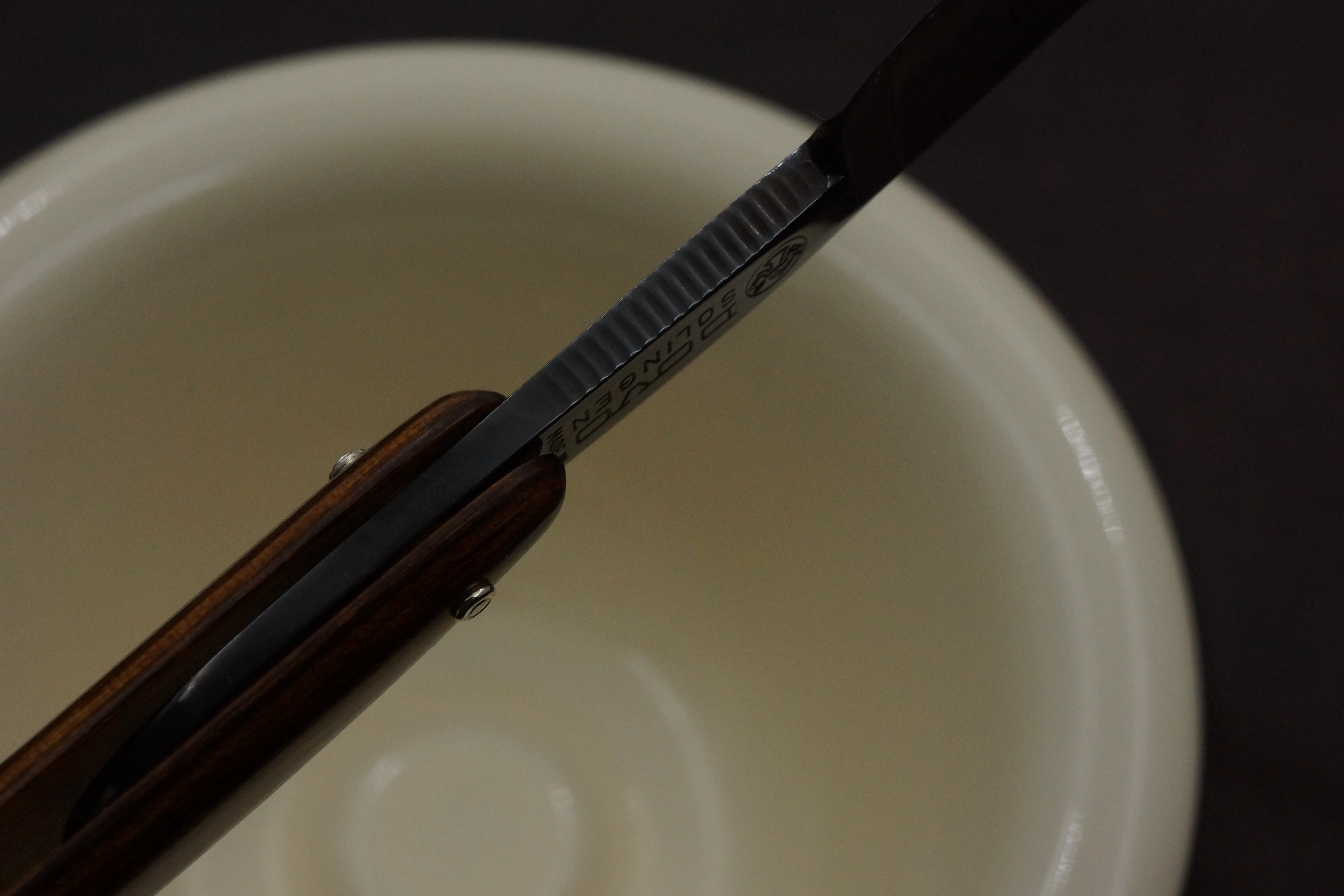 Dovo "Black Star" -  Preowned Fancy 11/16 Full Hollow Blade - Solingen Straight Razor - Shave Ready