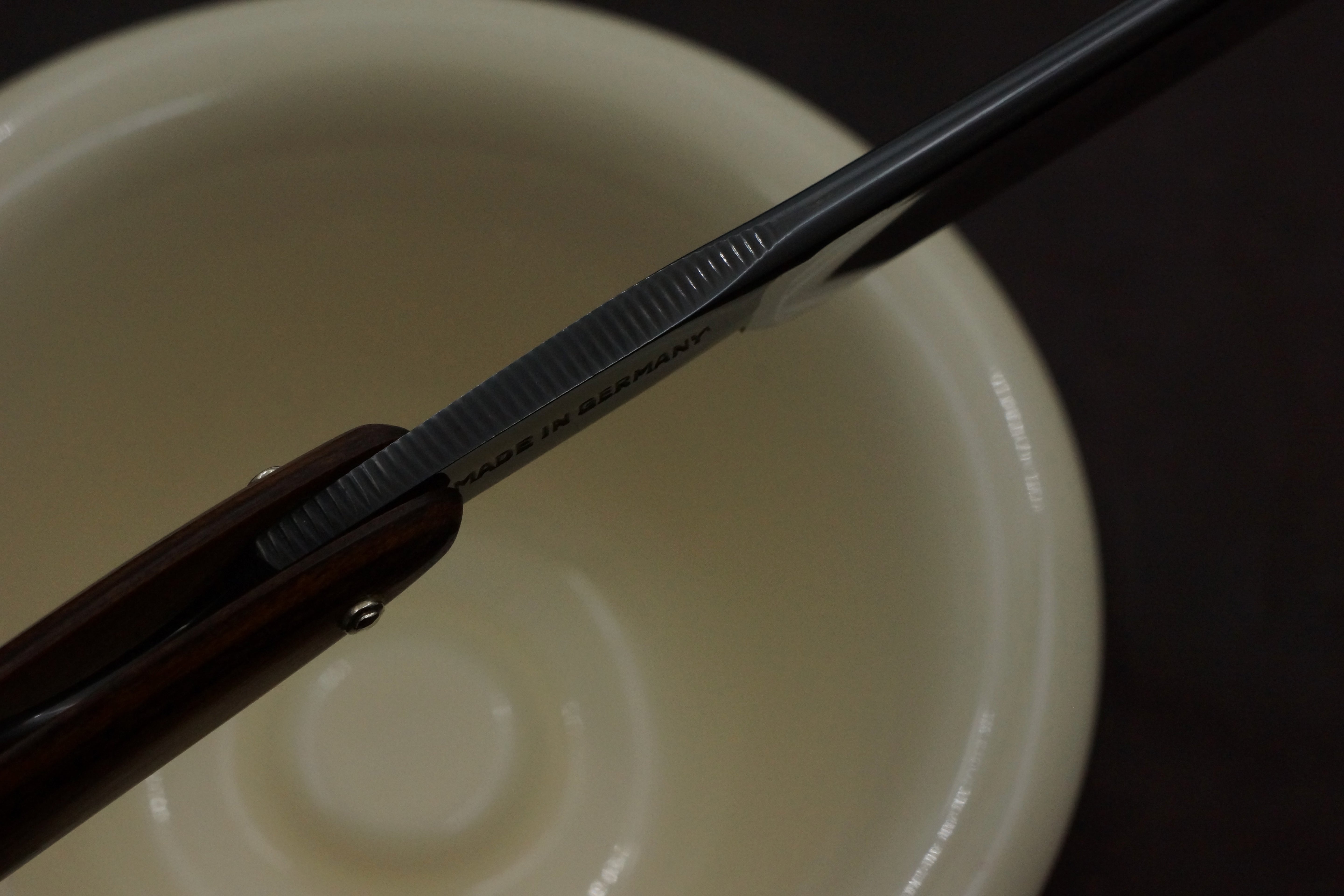 Dovo "Black Star" -  Preowned Fancy 11/16 Full Hollow Blade - Solingen Straight Razor - Shave Ready