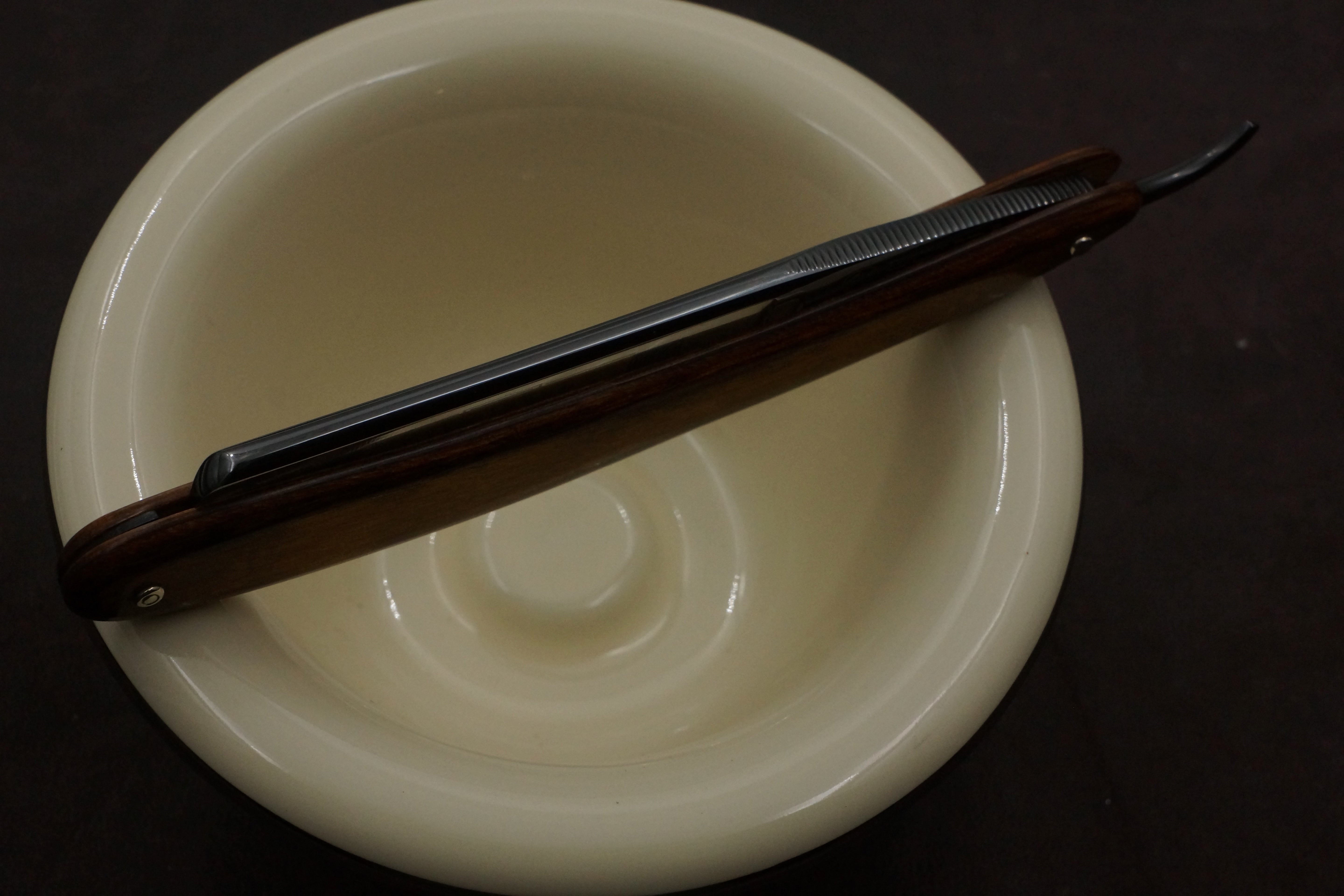 Dovo "Black Star" -  Preowned Fancy 11/16 Full Hollow Blade - Solingen Straight Razor - Shave Ready
