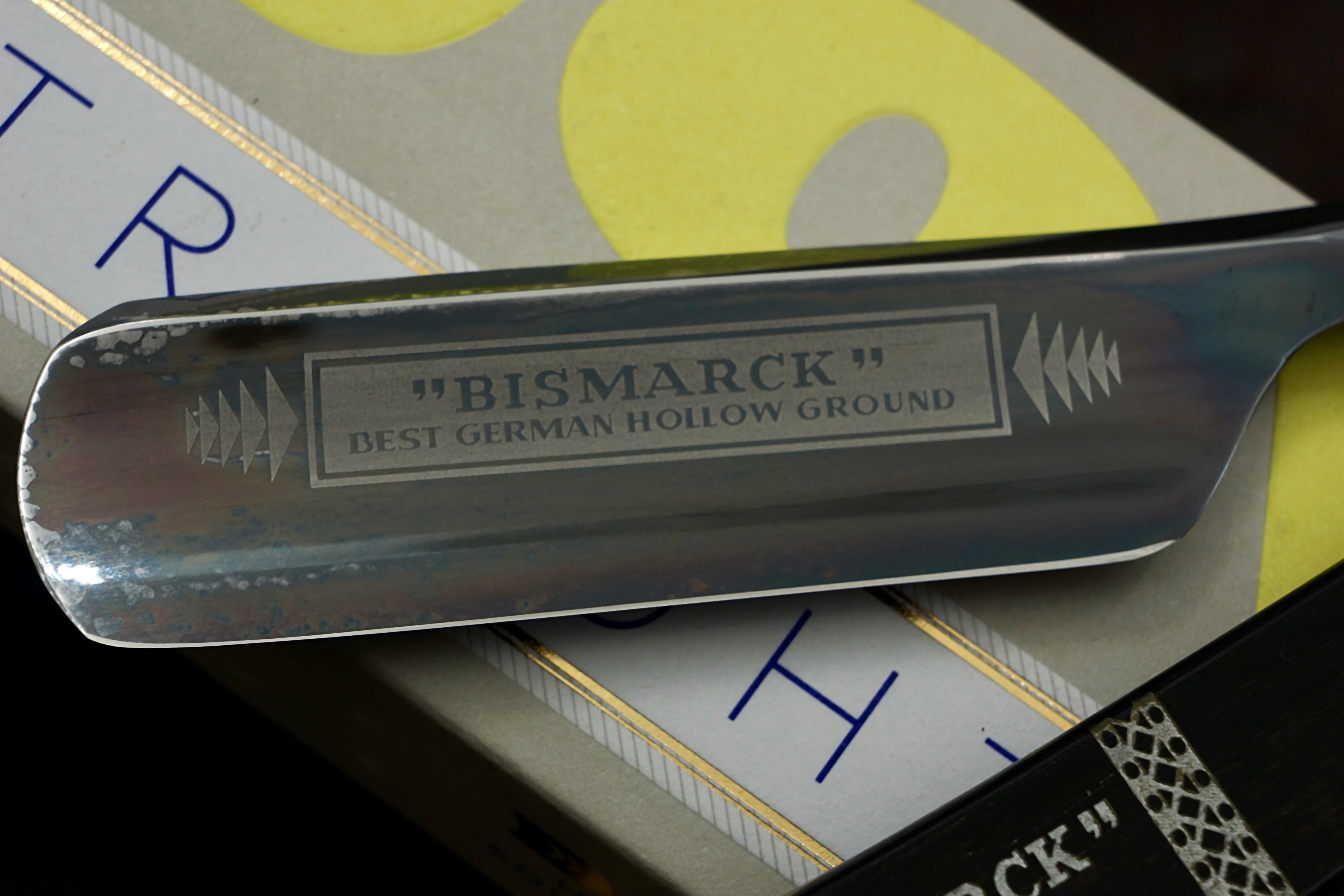 Dovo "Bismarck Ebony" -  Preowned 6/8 Full Hollow Blade - Solingen Straight Razor - Shave Ready
