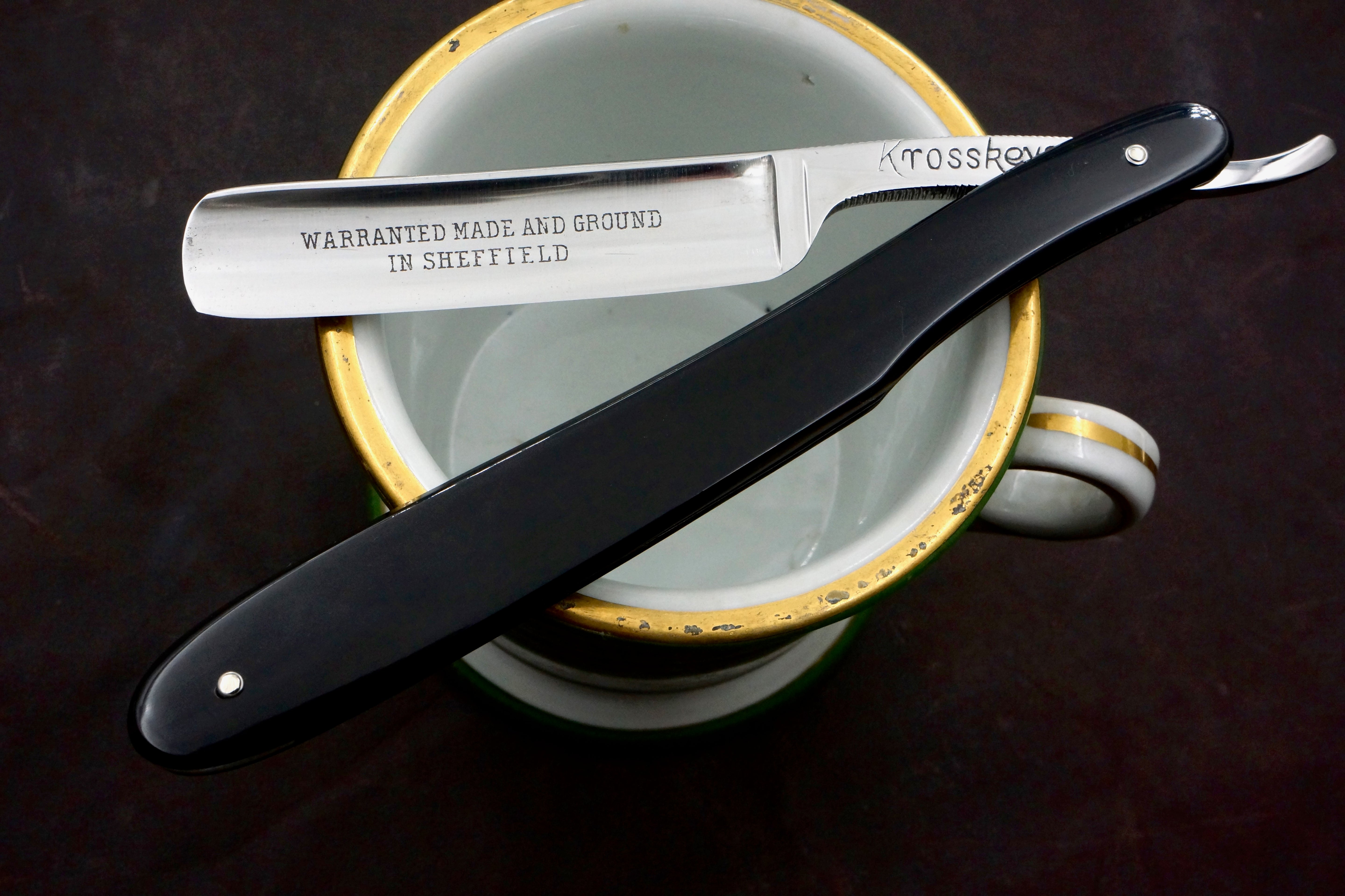 J. Nowill & Sons "Krosskeys" - 11/16 Full Hollow Vintage Sheffield Straight Razor - Shave Ready