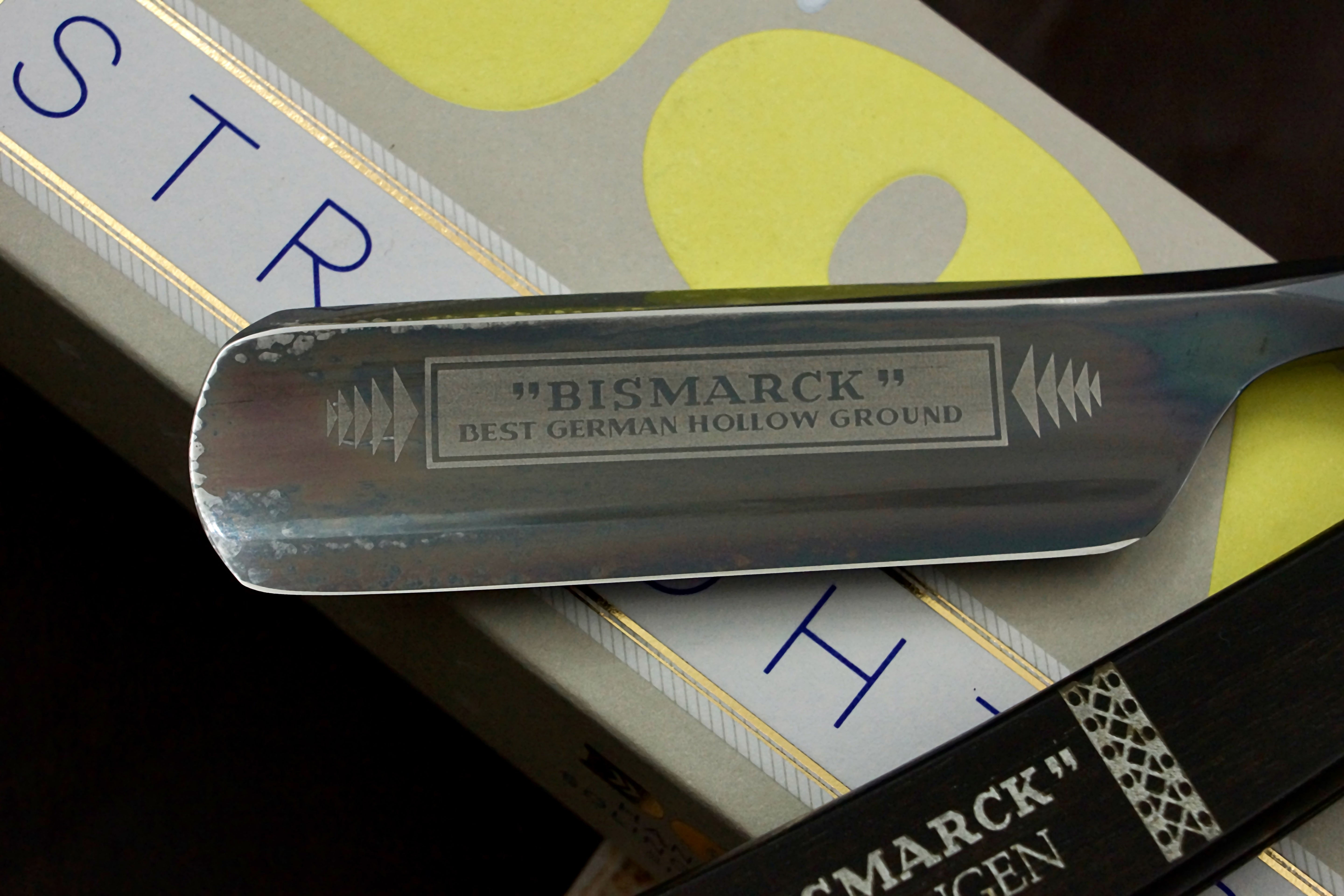 Dovo "Bismarck Ebony" -  Preowned 6/8 Full Hollow Blade - Solingen Straight Razor - Shave Ready