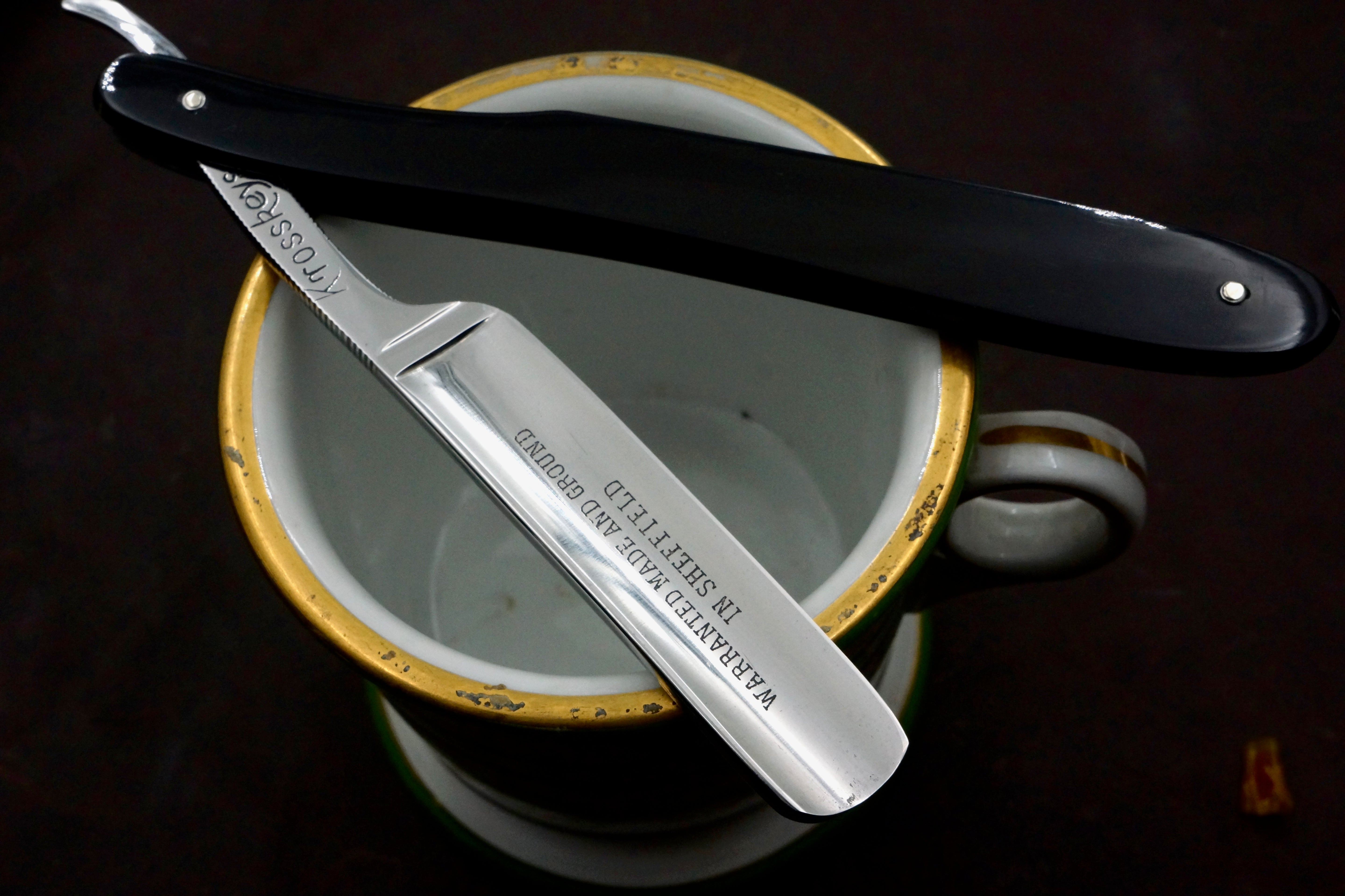 J. Nowill & Sons "Krosskeys" - 11/16 Full Hollow Vintage Sheffield Straight Razor - Shave Ready