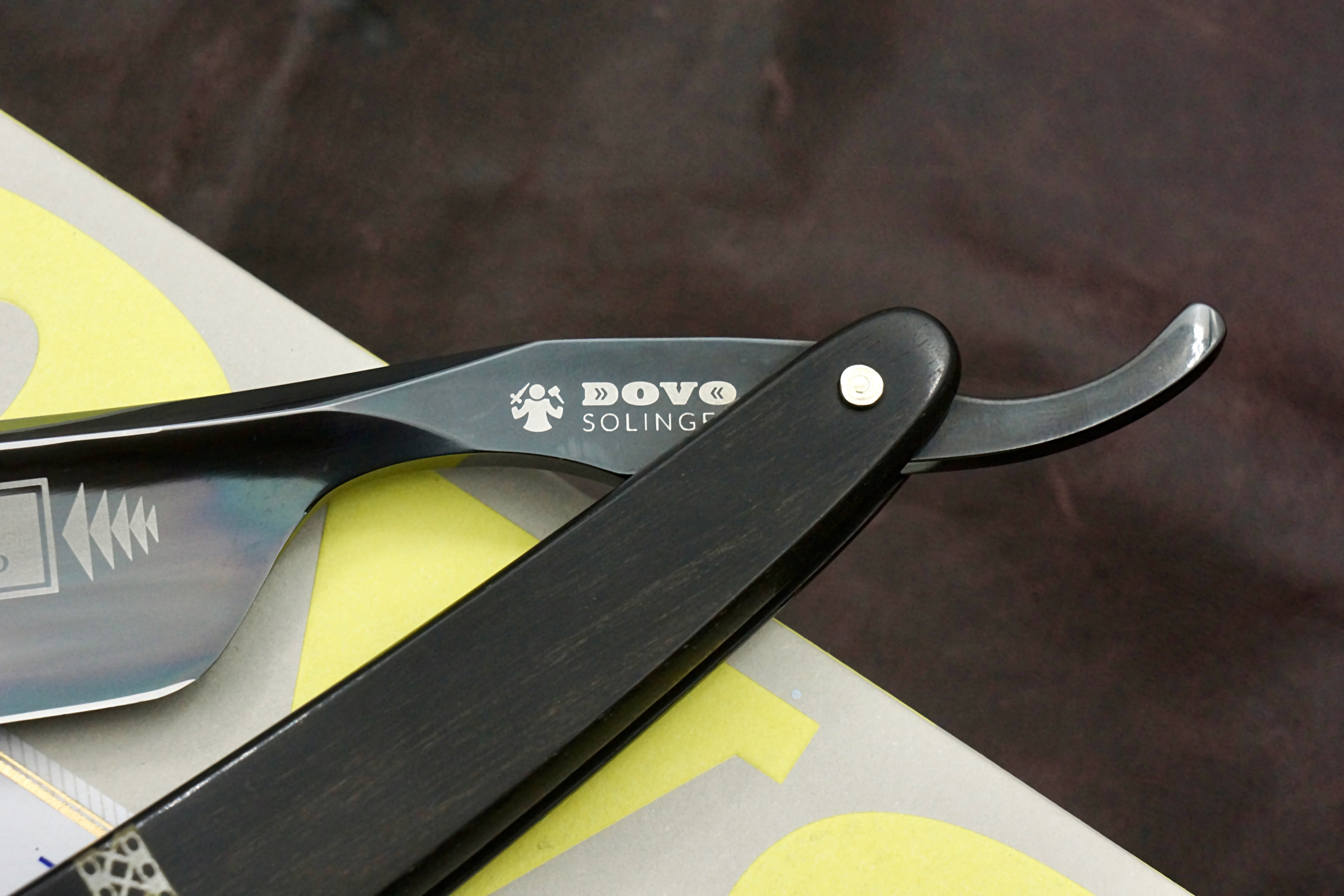 Dovo "Bismarck Ebony" -  Preowned 6/8 Full Hollow Blade - Solingen Straight Razor - Shave Ready