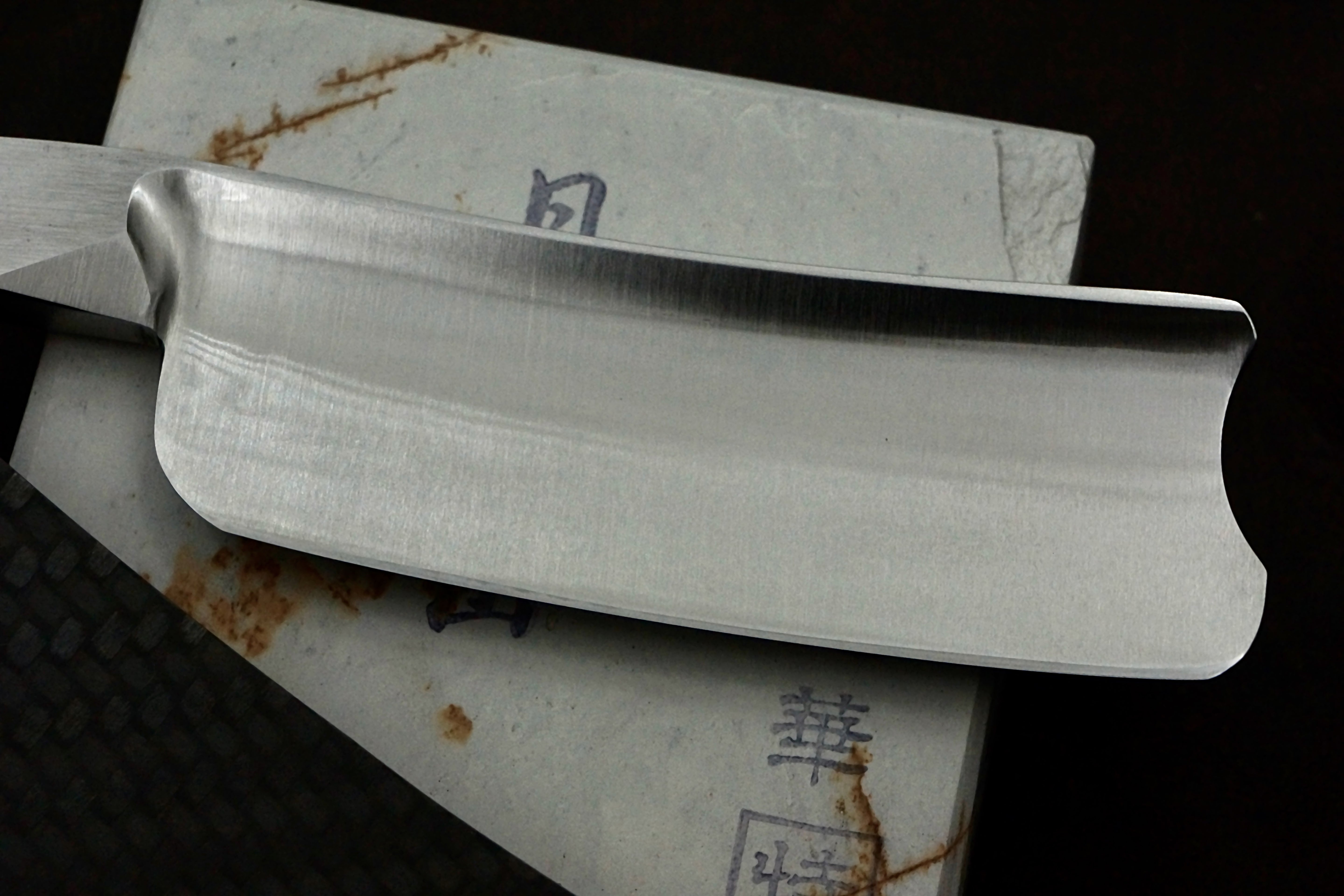 Grim Butcher 9/8 Full Hollow Blade with Carbon Fiber Scales - Preowned Straight Razor - Shave Ready