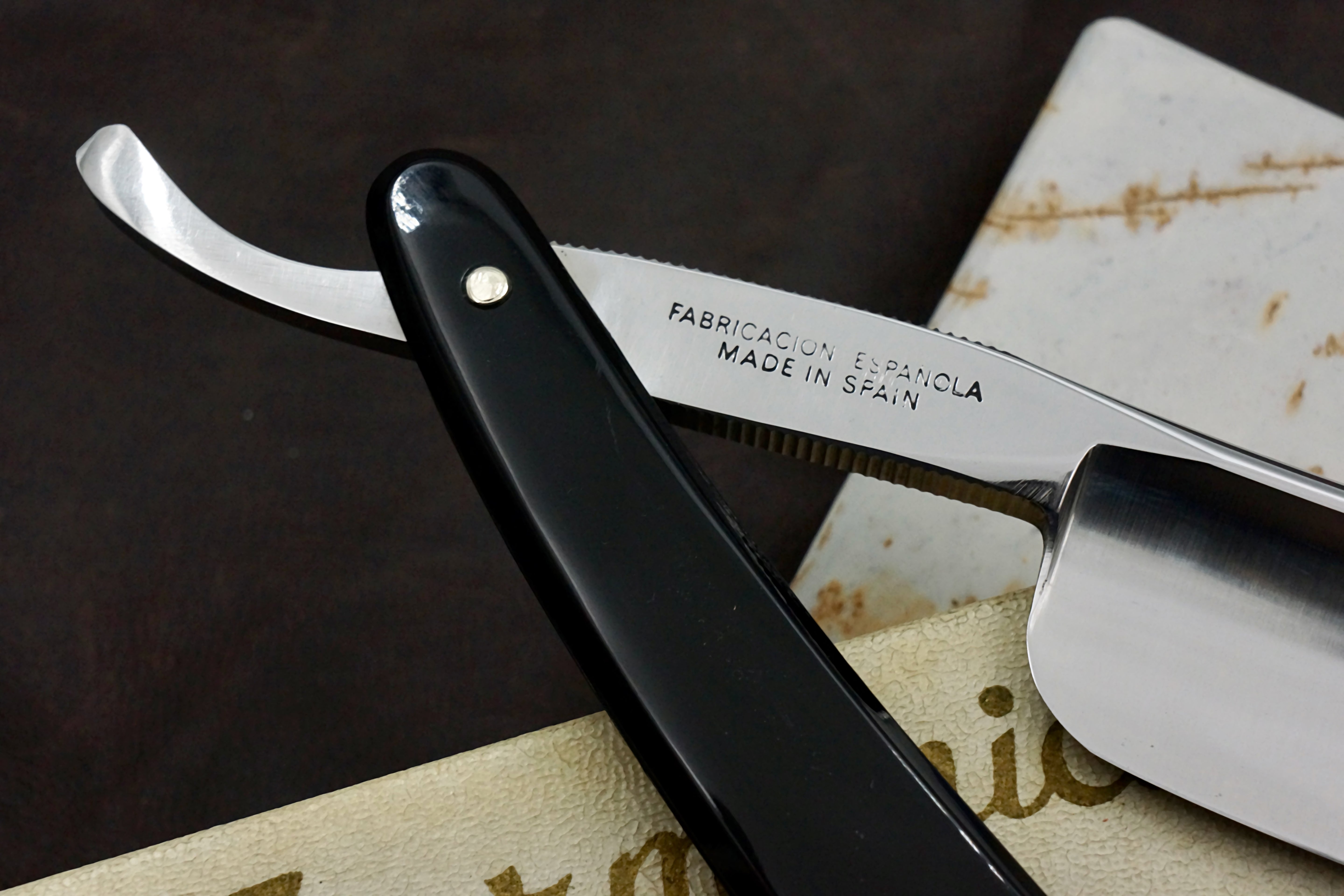 Filarmonica JMP Doble Temple No. 14 15/16" Full Hollow Blade - Near Mint Vintage Spanish Straight Razor - Shave Ready