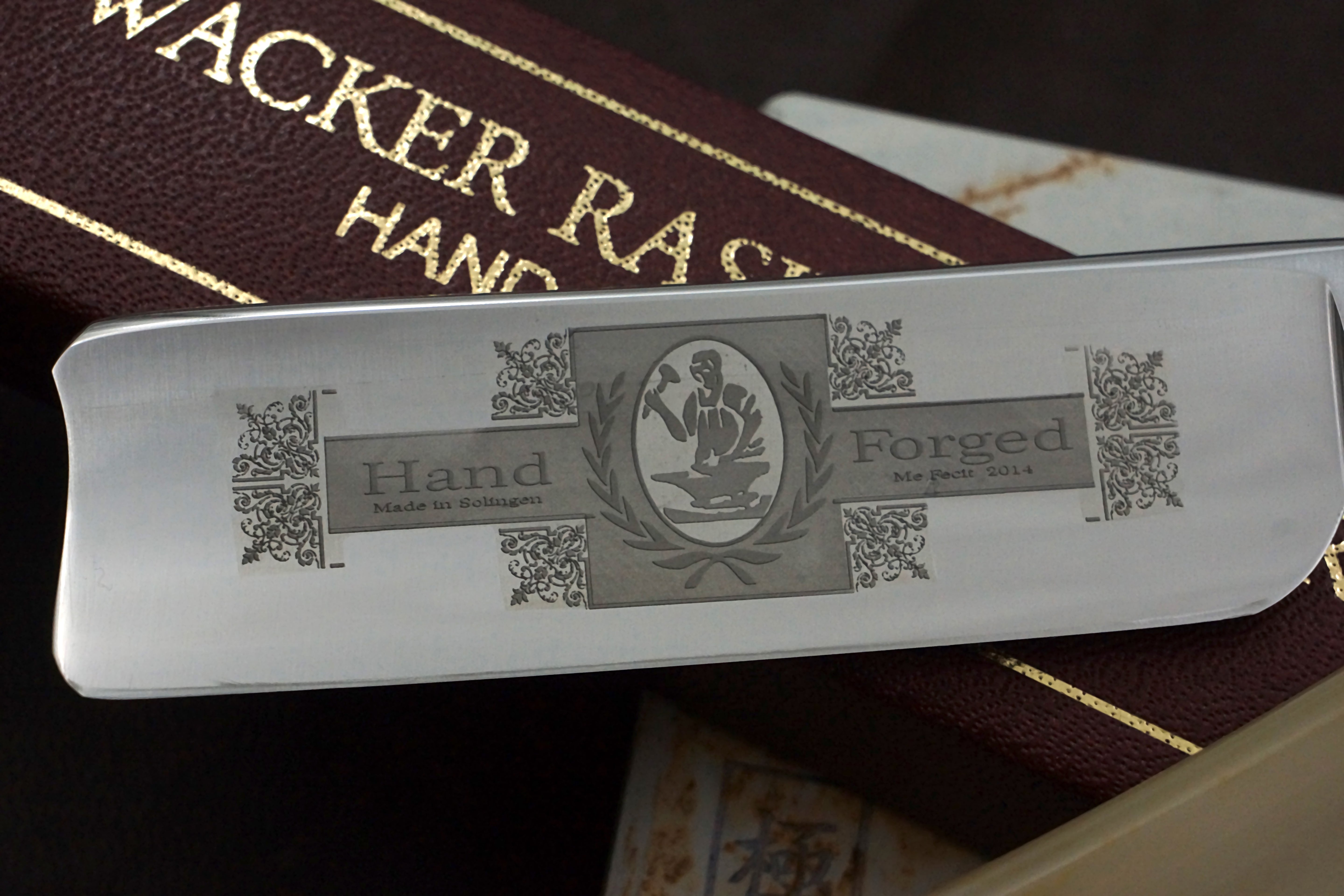 Wacker 8/8 Handforged - Rare Horn Scales Preowned Solingen Straight Razor - Shave Ready