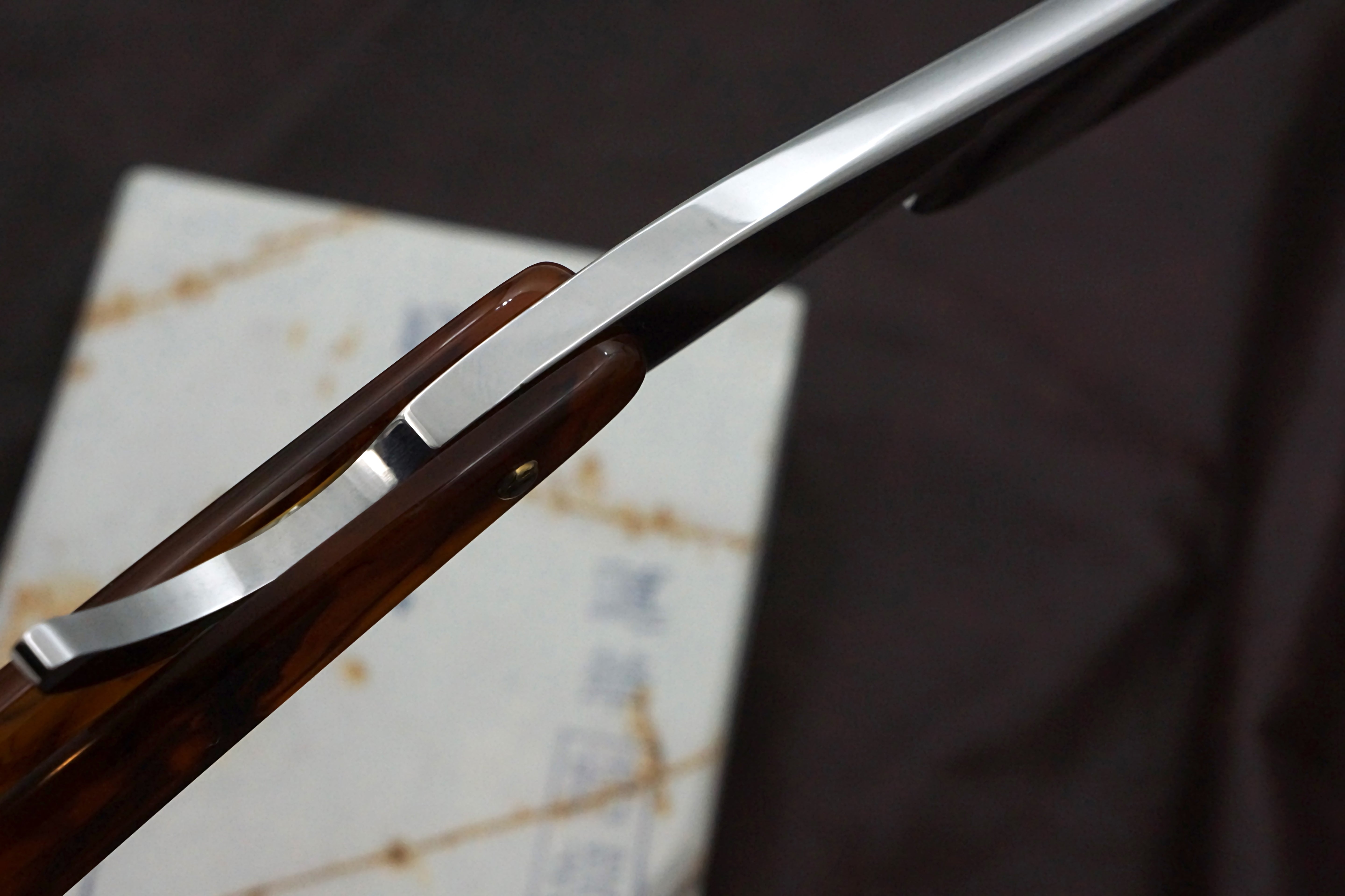 Riga Razor 7/8 Quarter Hollow Blade with Acrylic Scales - Preowned Custom Straight Razor - Shave Ready