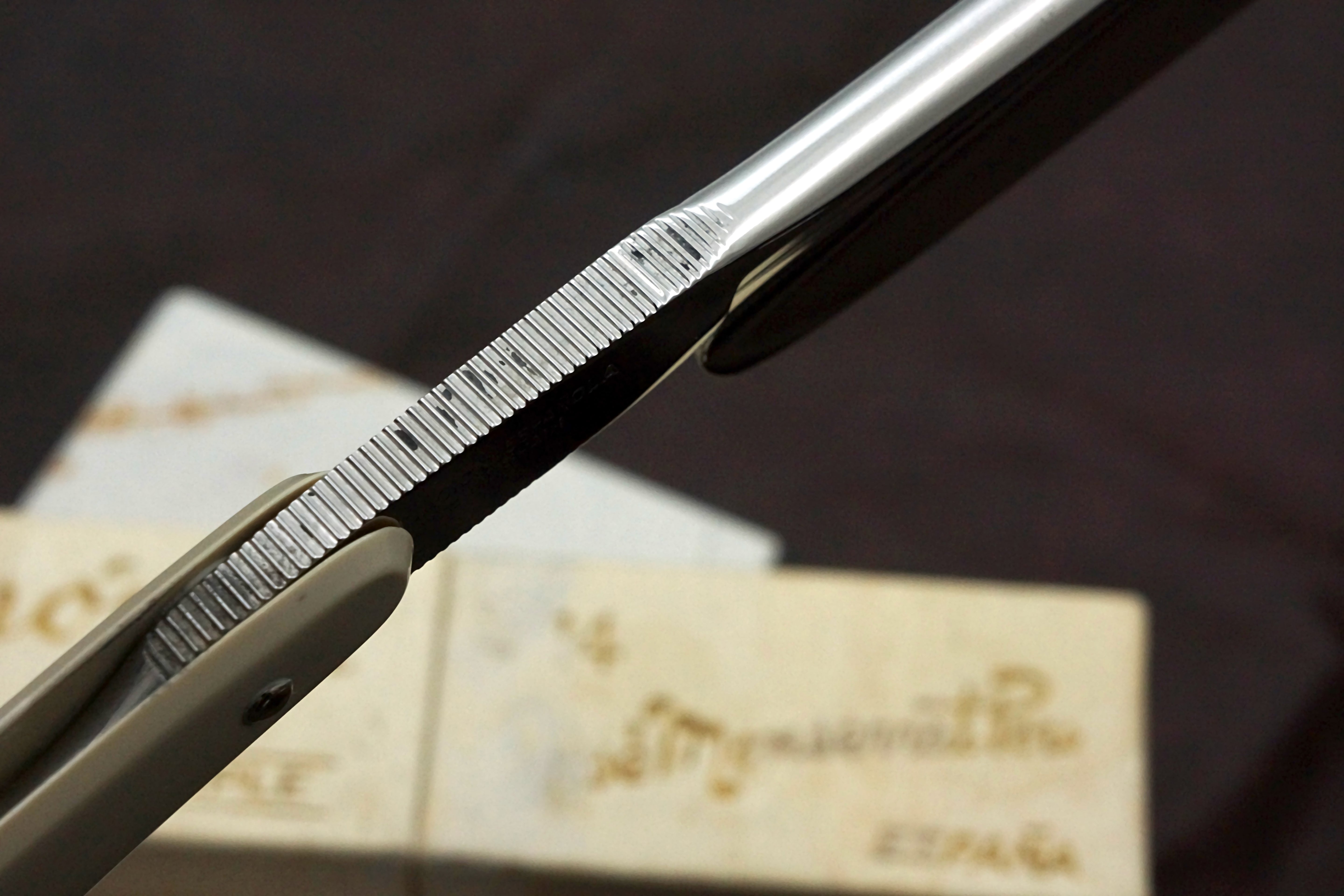 Filarmonica JMP Doble Temple No. 14 15/16" Full Hollow Blade - Near Mint Vintage Spanish Straight Razor - Shave Ready