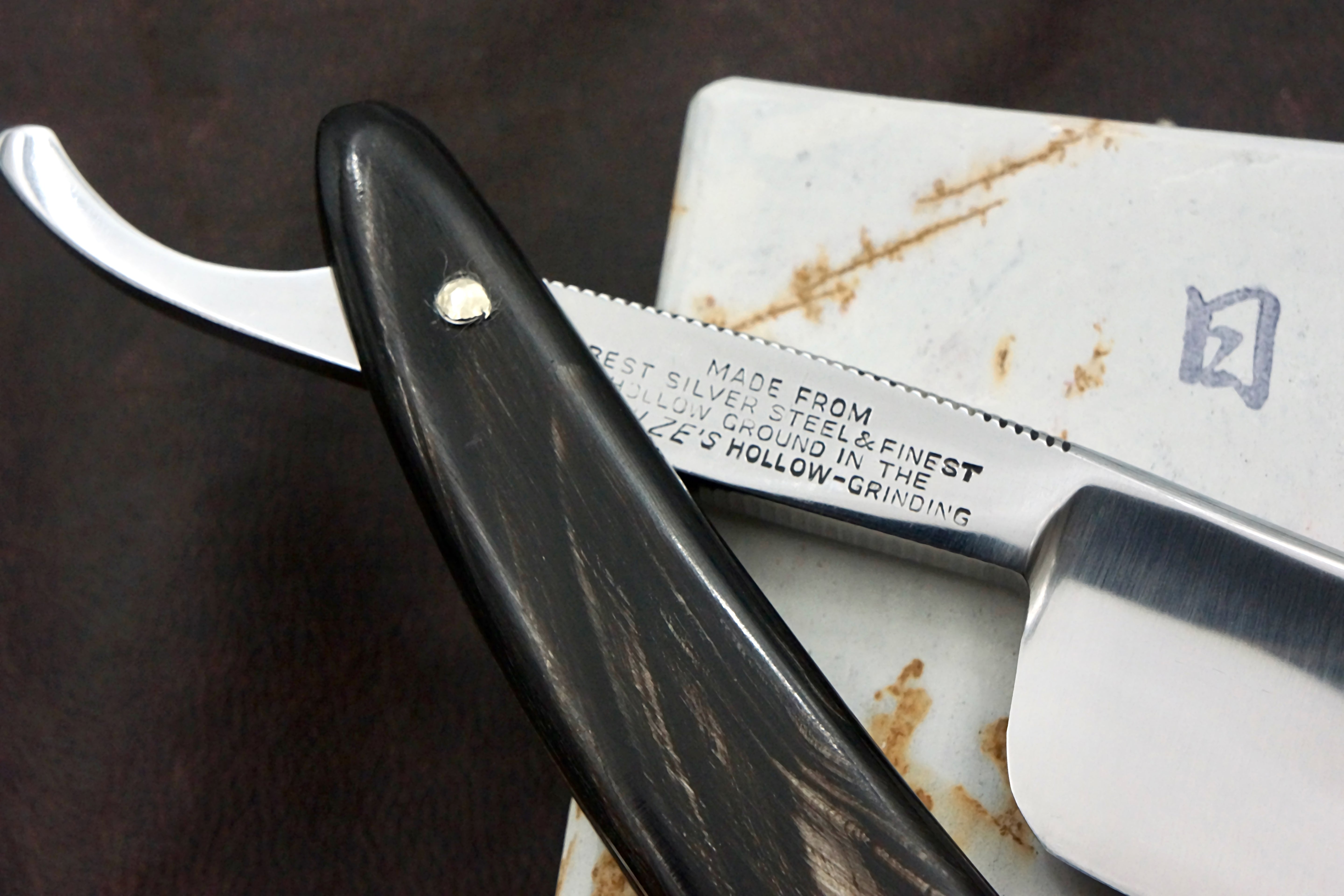 Schulze No. 14 15/16 Full Hollow - Solingen Straight Razor with Horn Scales - Shave Ready