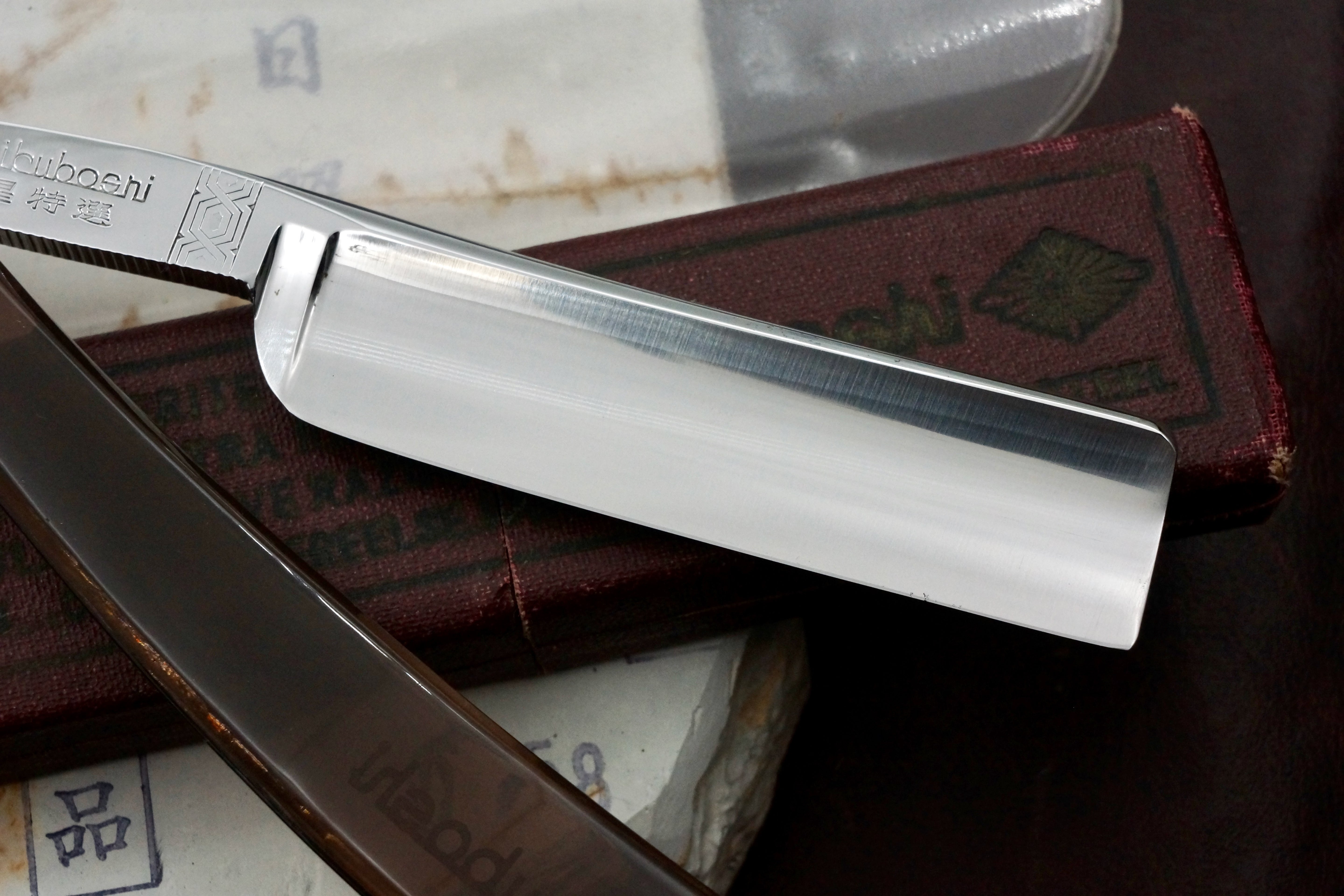 Kikuboshi No. 45 6/8 Full Hollow Blade - Gorgeous Near Mint Vintage Japanese Straight Razor - Shave Ready