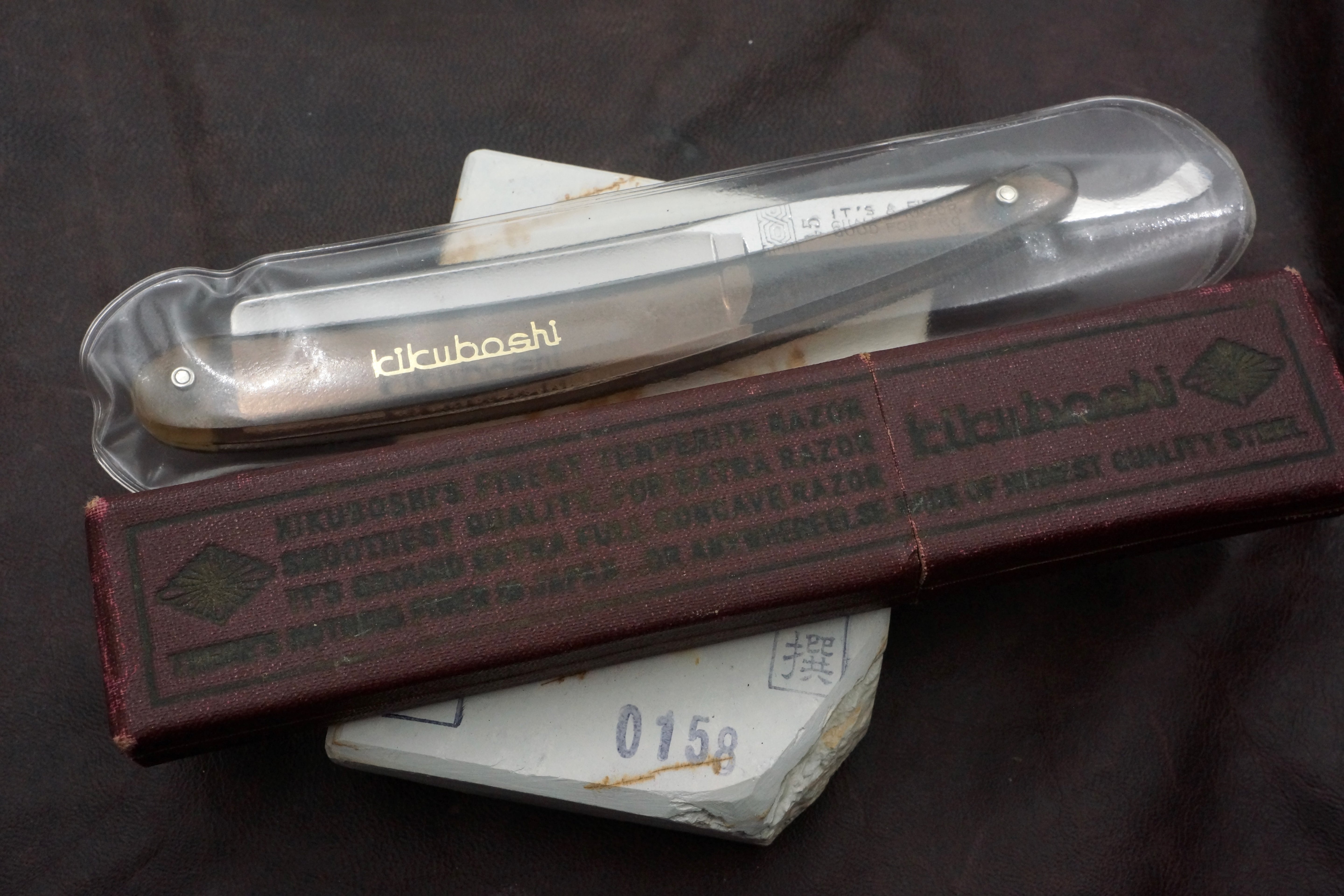 Kikuboshi No. 45 6/8 Full Hollow Blade - Gorgeous Near Mint Vintage Japanese Straight Razor - Shave Ready