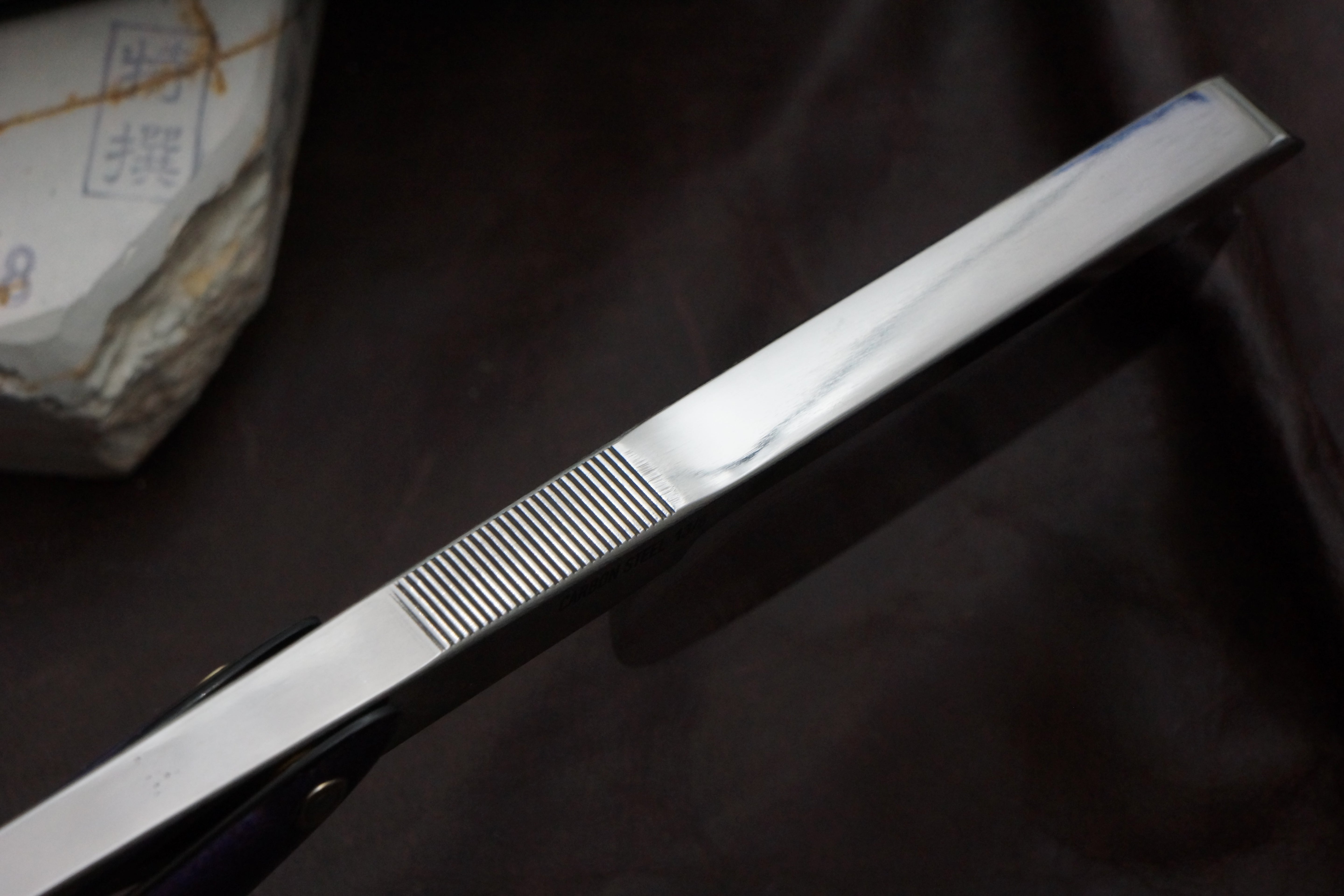 Art Razor Capitaine 19/16 Vollhohlklinge - Gebrauchtes, individuelles Rasiermesser mit Knochengriff - Rasurbereit
