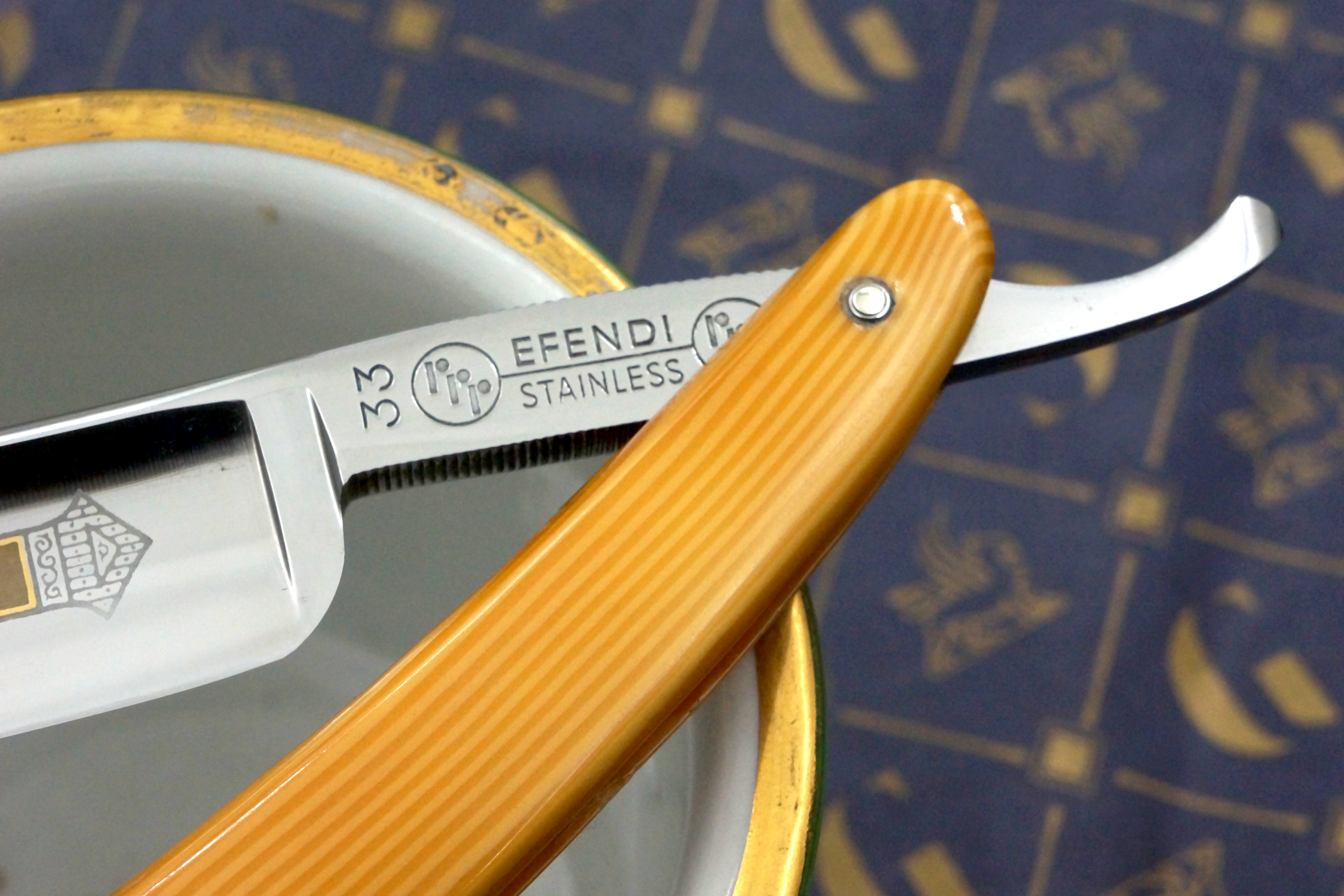 Efendi No.33 - 13/16 Excellent Stainless Steel Full Hollow - Solingen Straight Razor - Shave Ready