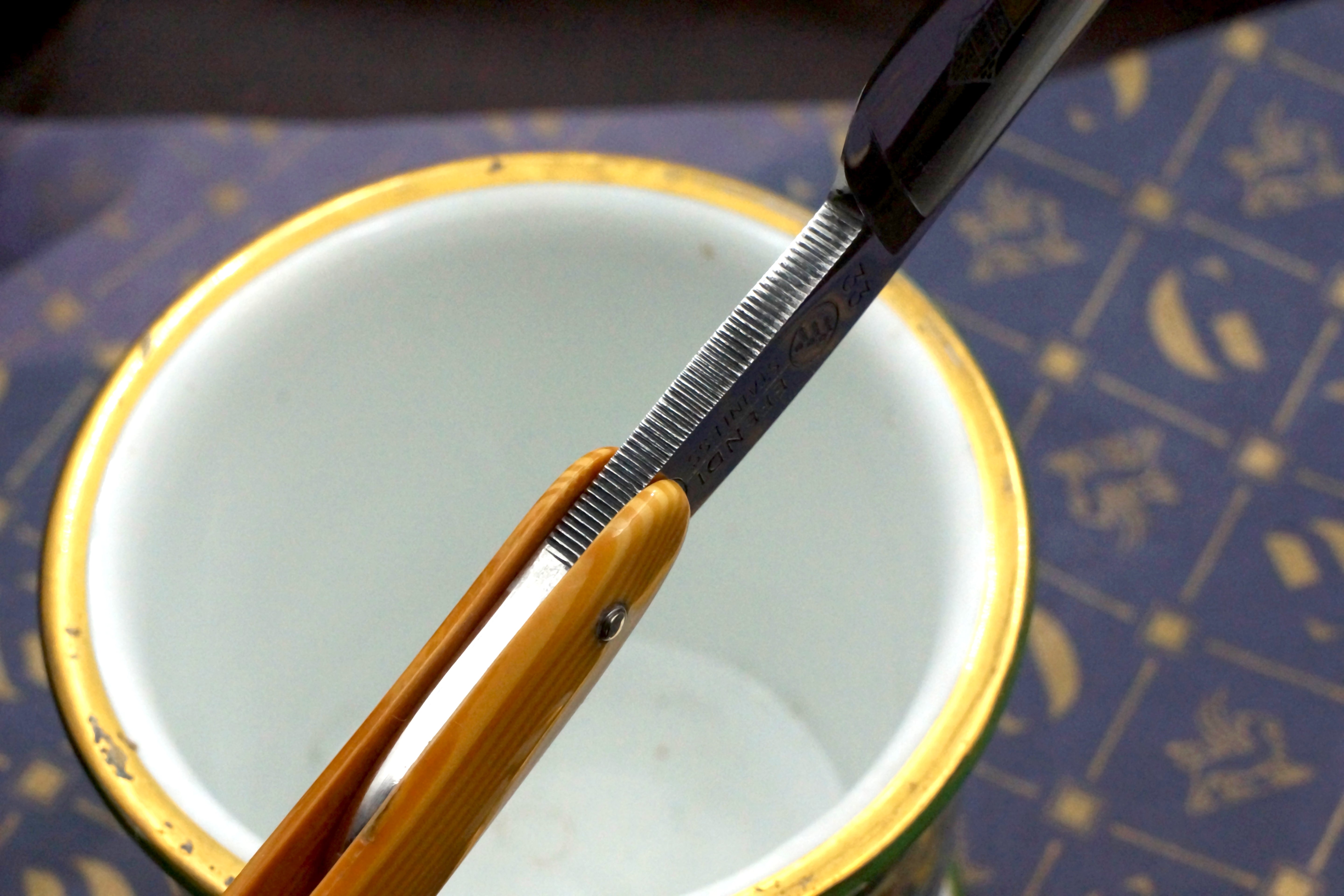 Efendi No.33 - 13/16 Excellent Stainless Steel Full Hollow - Solingen Straight Razor - Shave Ready