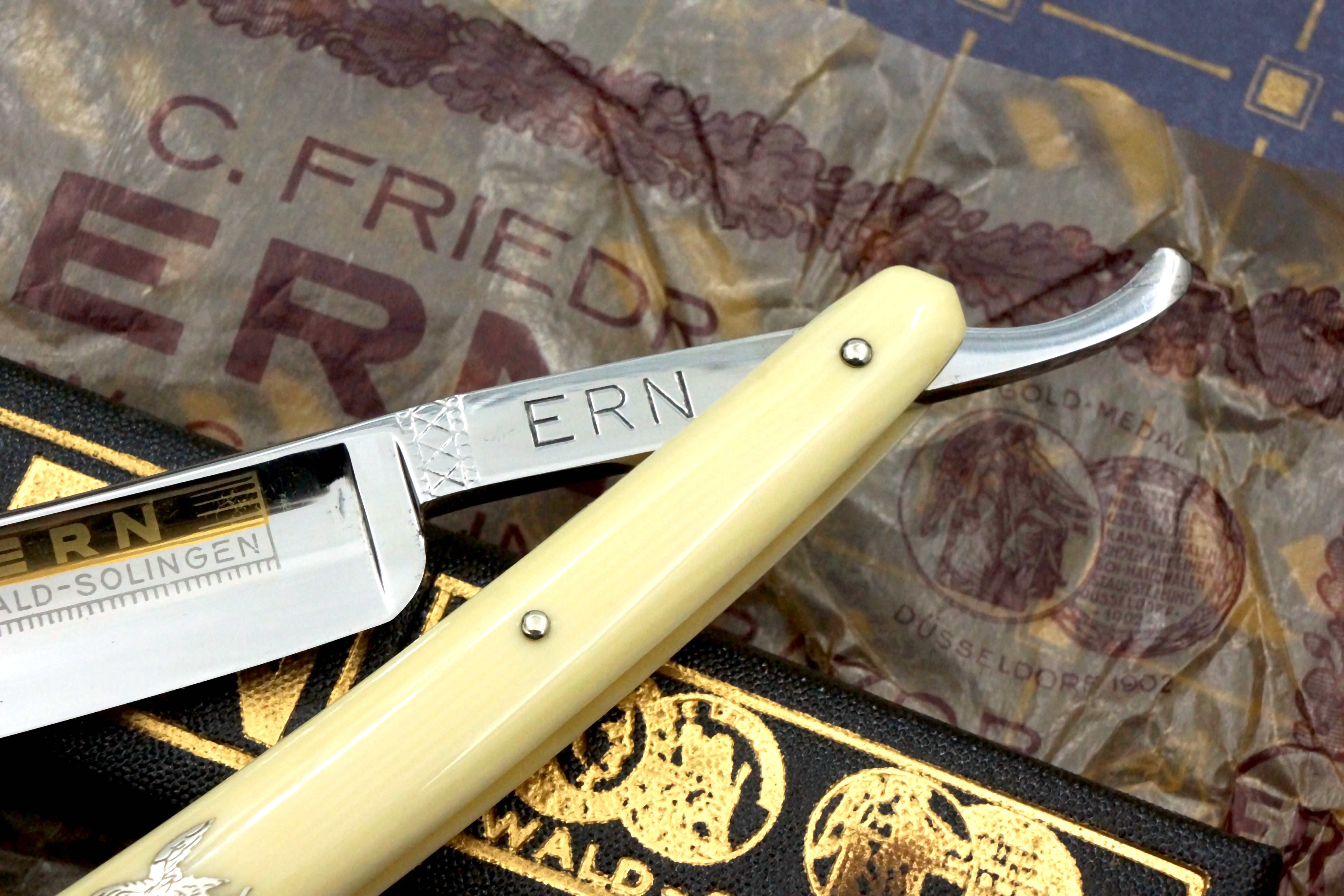 Carl Friederich Ern - NOS 11/16 Full Hollow Blade - Vintage Solingen Straight Razor - Shave Ready