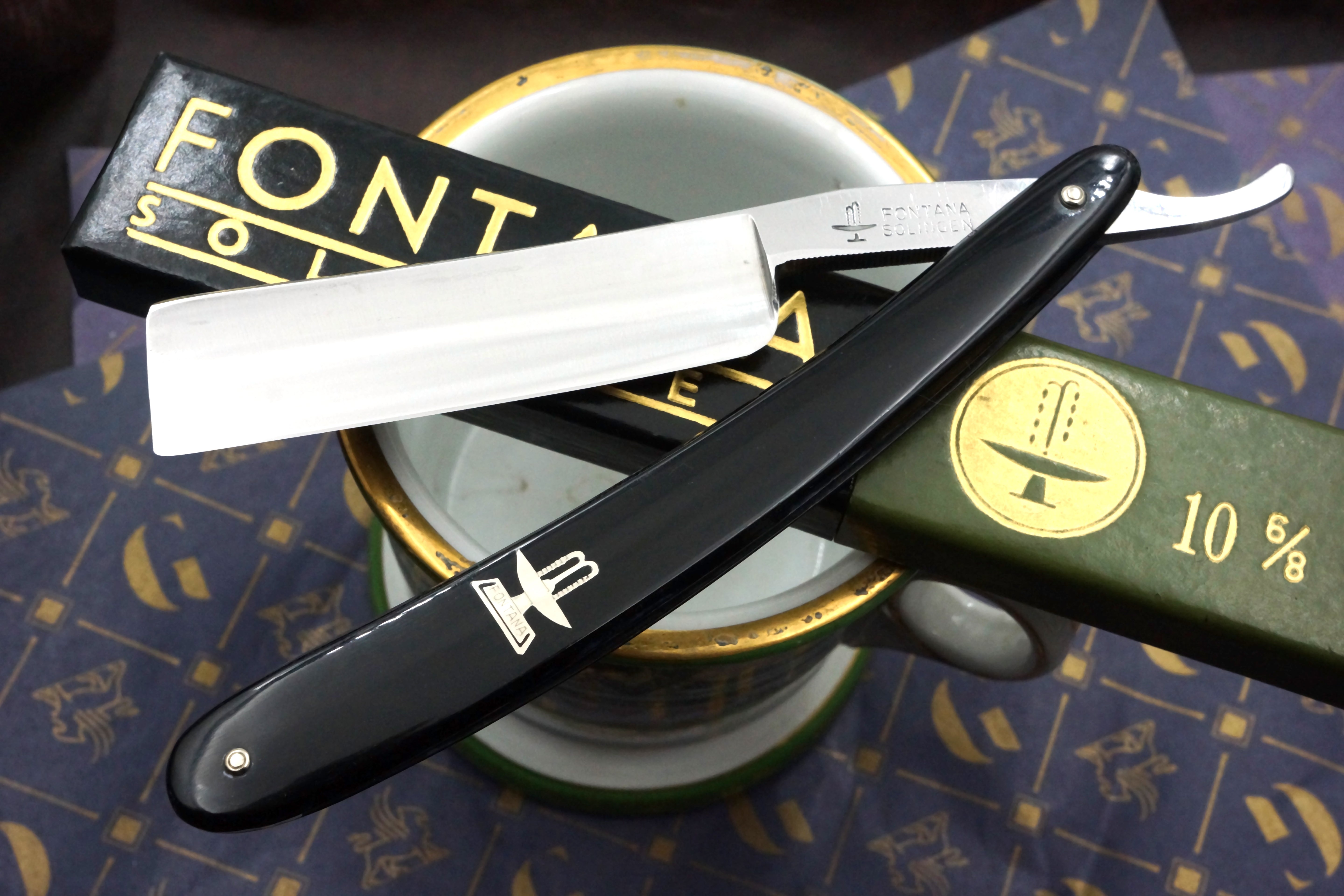 Fontana No. 10 Near Pristine 6/8 Full Hollow Blade - Solingen Vintage Straight Razor - Shave Ready