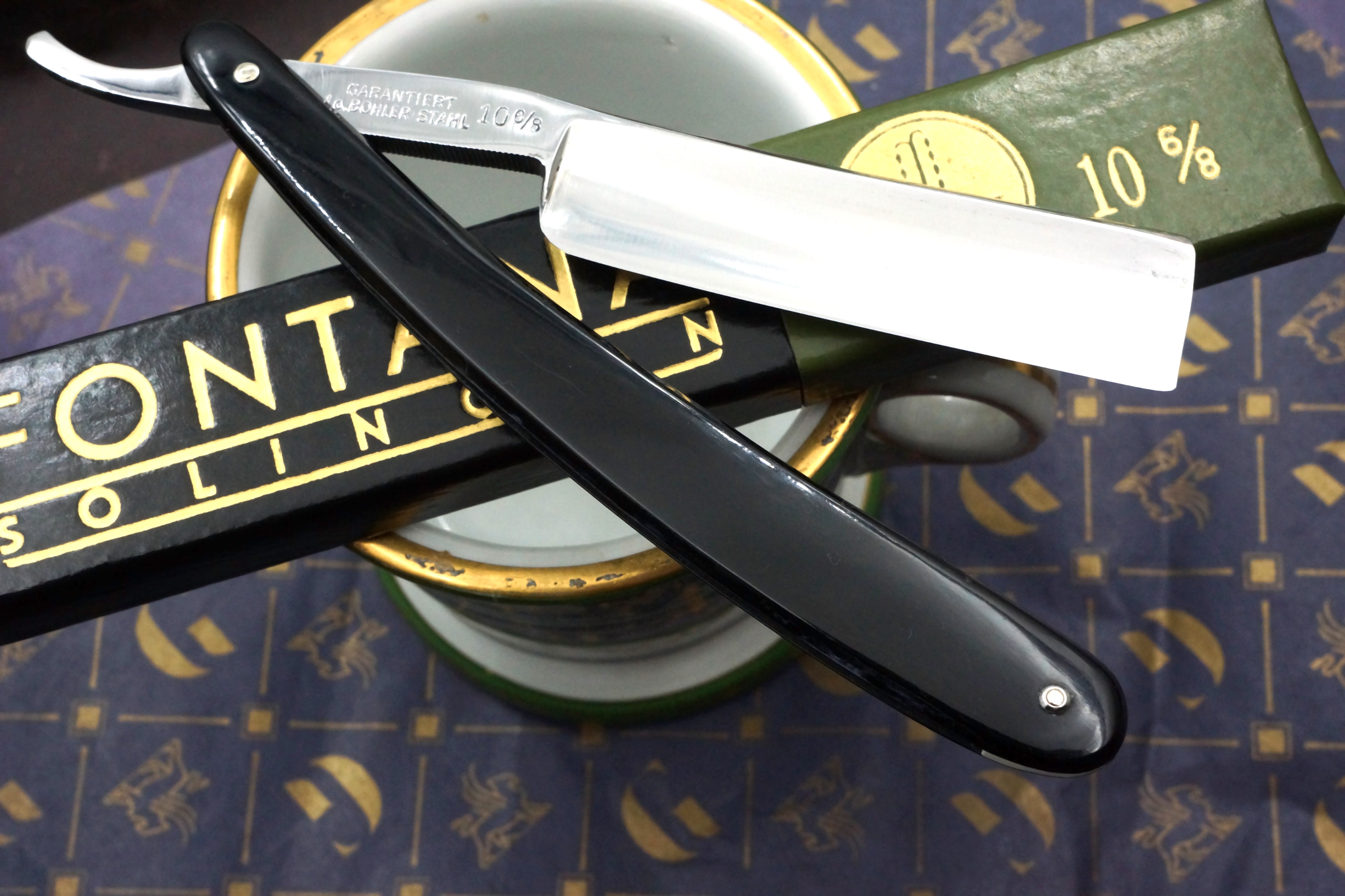 Fontana No. 10 Near Pristine 6/8 Full Hollow Blade - Solingen Vintage Straight Razor - Shave Ready