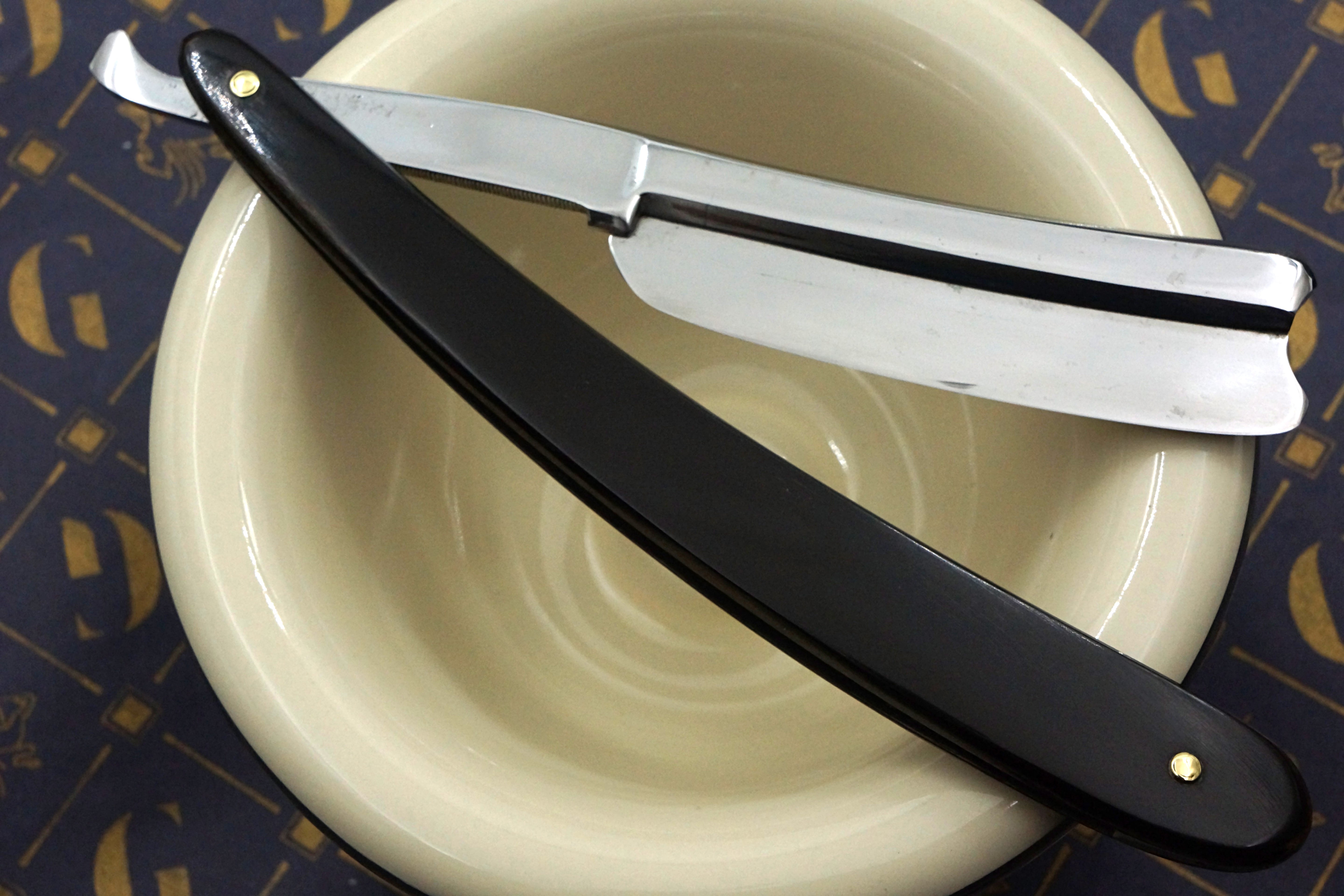 George Wostenholm & Son 7/8 Doubly Carbonized "Diamond Edge" - Rare Fancy Vintage Sheffield Straight Razor - Shave Ready