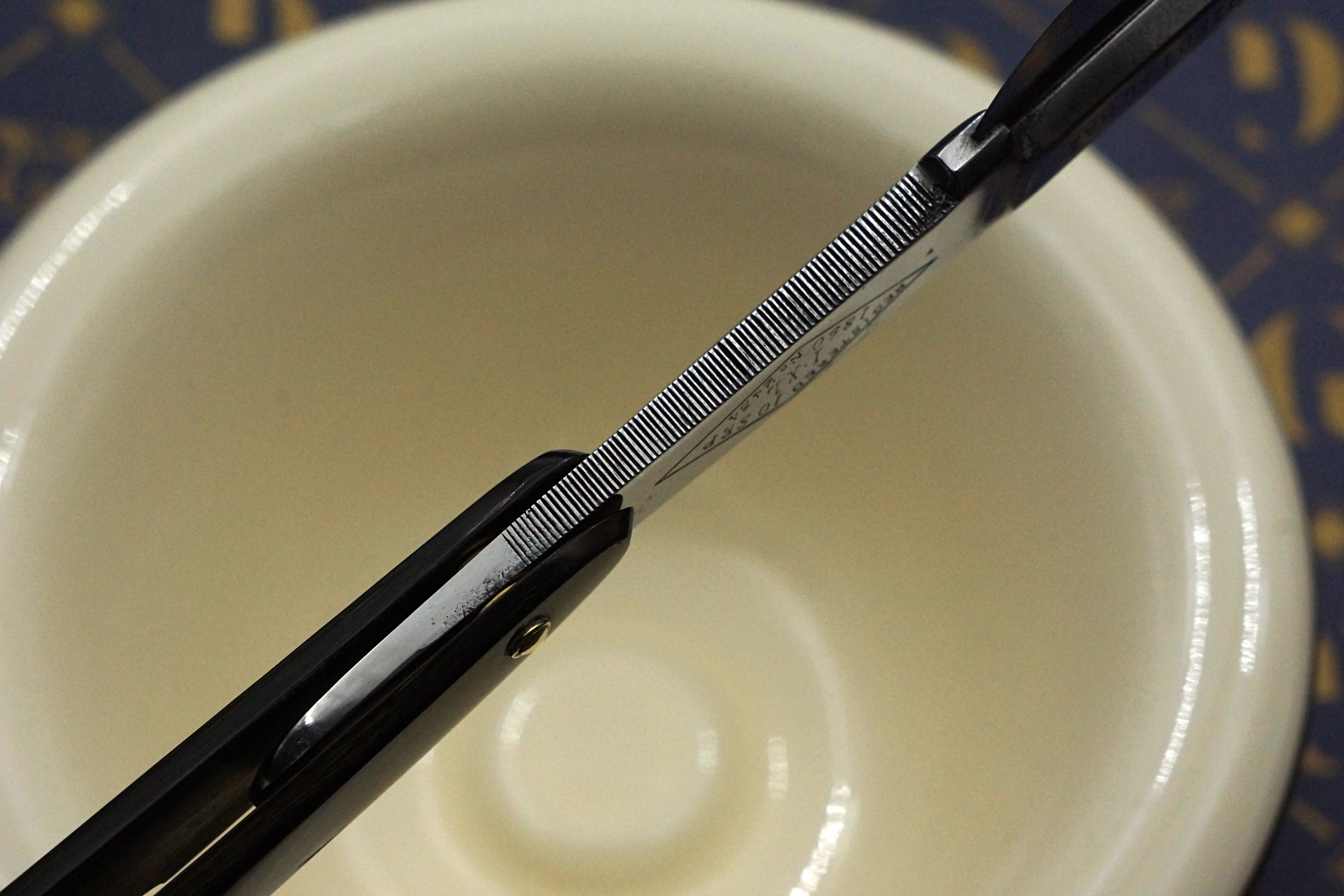 George Wostenholm & Son 7/8 Doubly Carbonized "Diamond Edge" - Rare Fancy Vintage Sheffield Straight Razor - Shave Ready