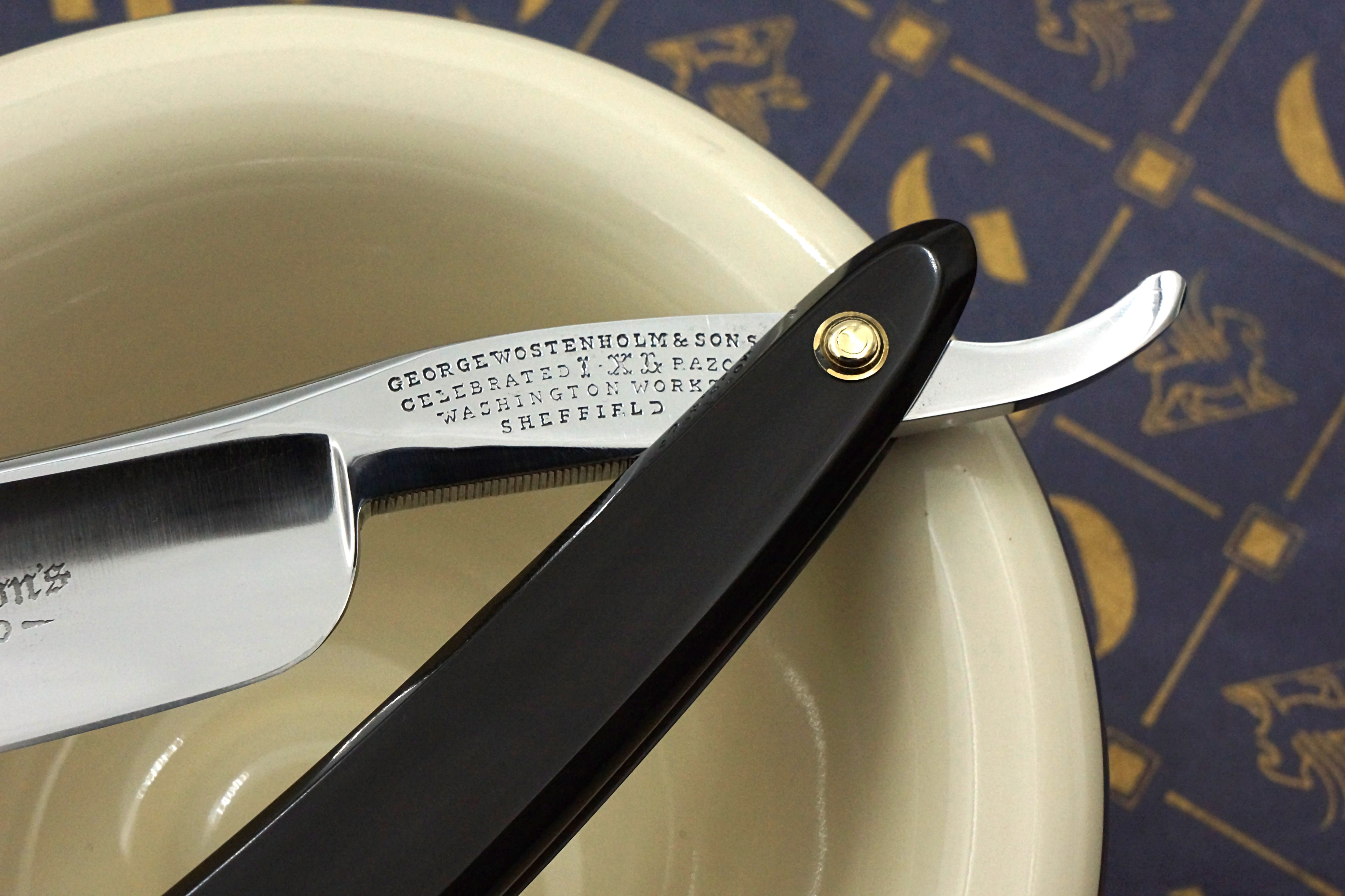George Wostenholm & Sons "Patent Hollow Ground" - 7/8" Blade with New Horn Scales - Fully Restored Sheffield Straight Razor - Shave Ready
