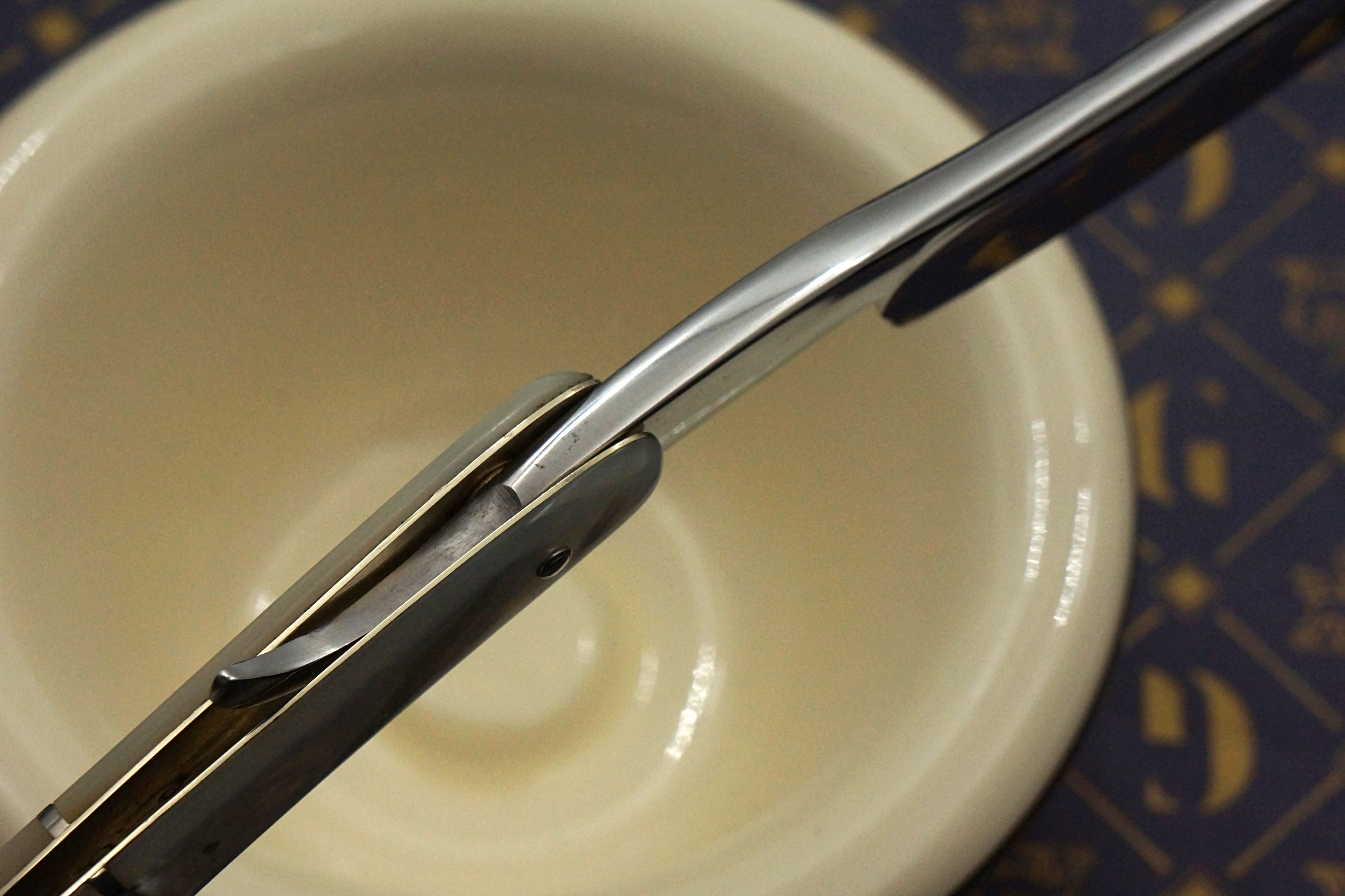 Joseph Allen & Sons 6/8 - "E Pluribus Unum" Eagle Etch Restored Mother of Pearl Scaled Sheffield Straight Razor - Shave Ready