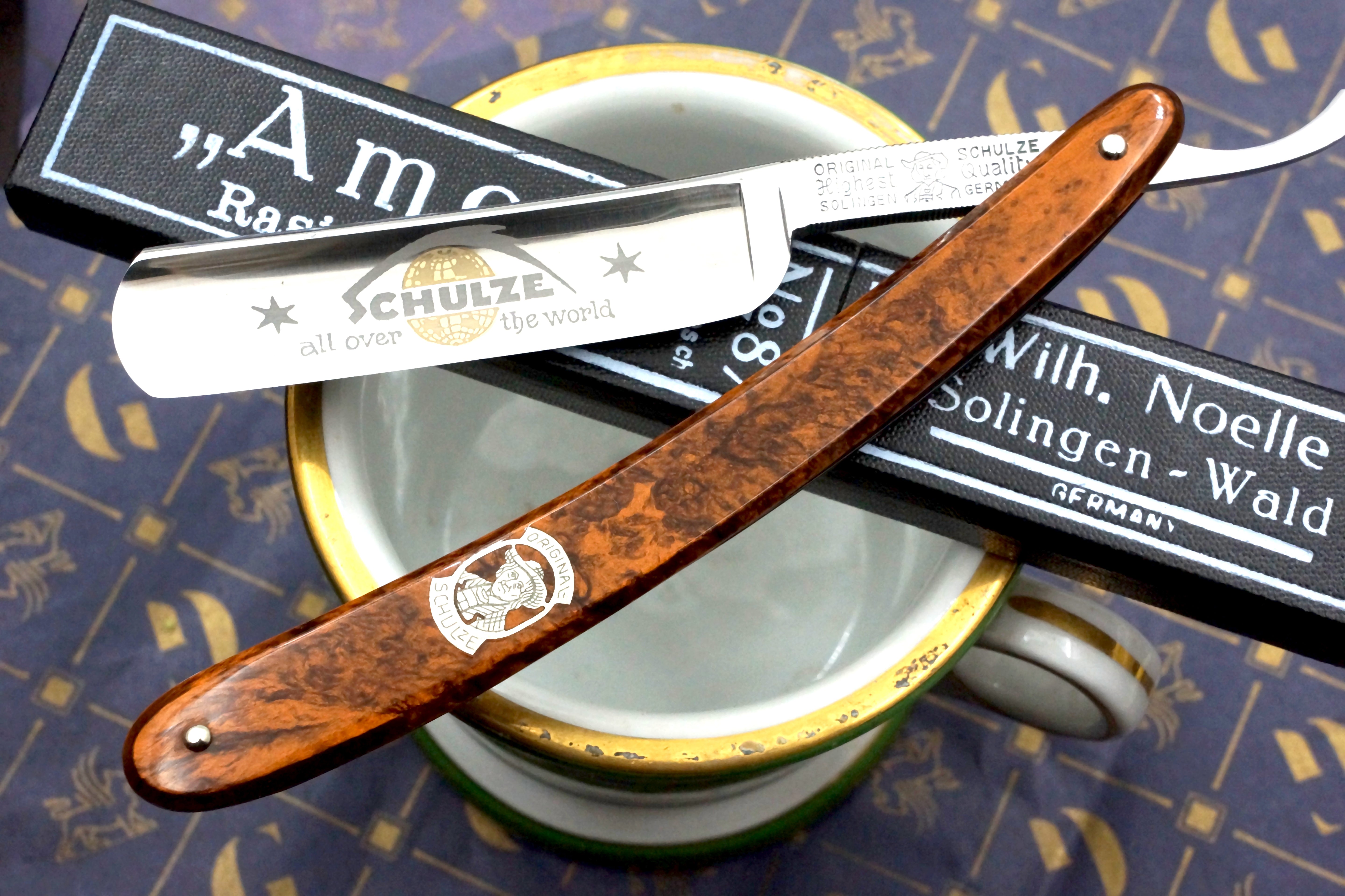 Schulze No.3000 - 11/16 Full Hollow Blade - Mint Fancy Vintage Solingen Straight Razor - Shave Ready