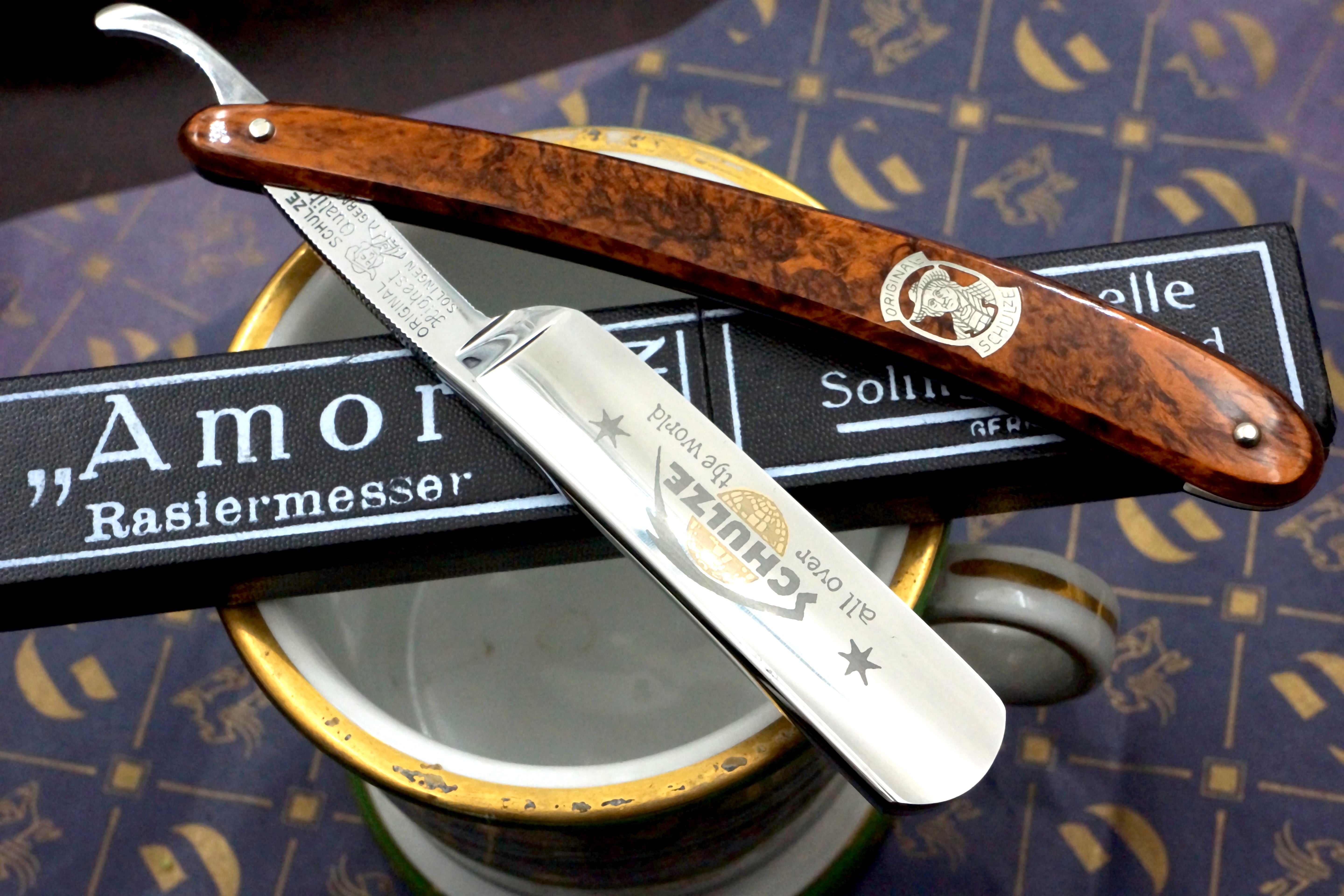 Schulze No.3000 - 11/16 Full Hollow Blade - Mint Fancy Vintage Solingen Straight Razor - Shave Ready