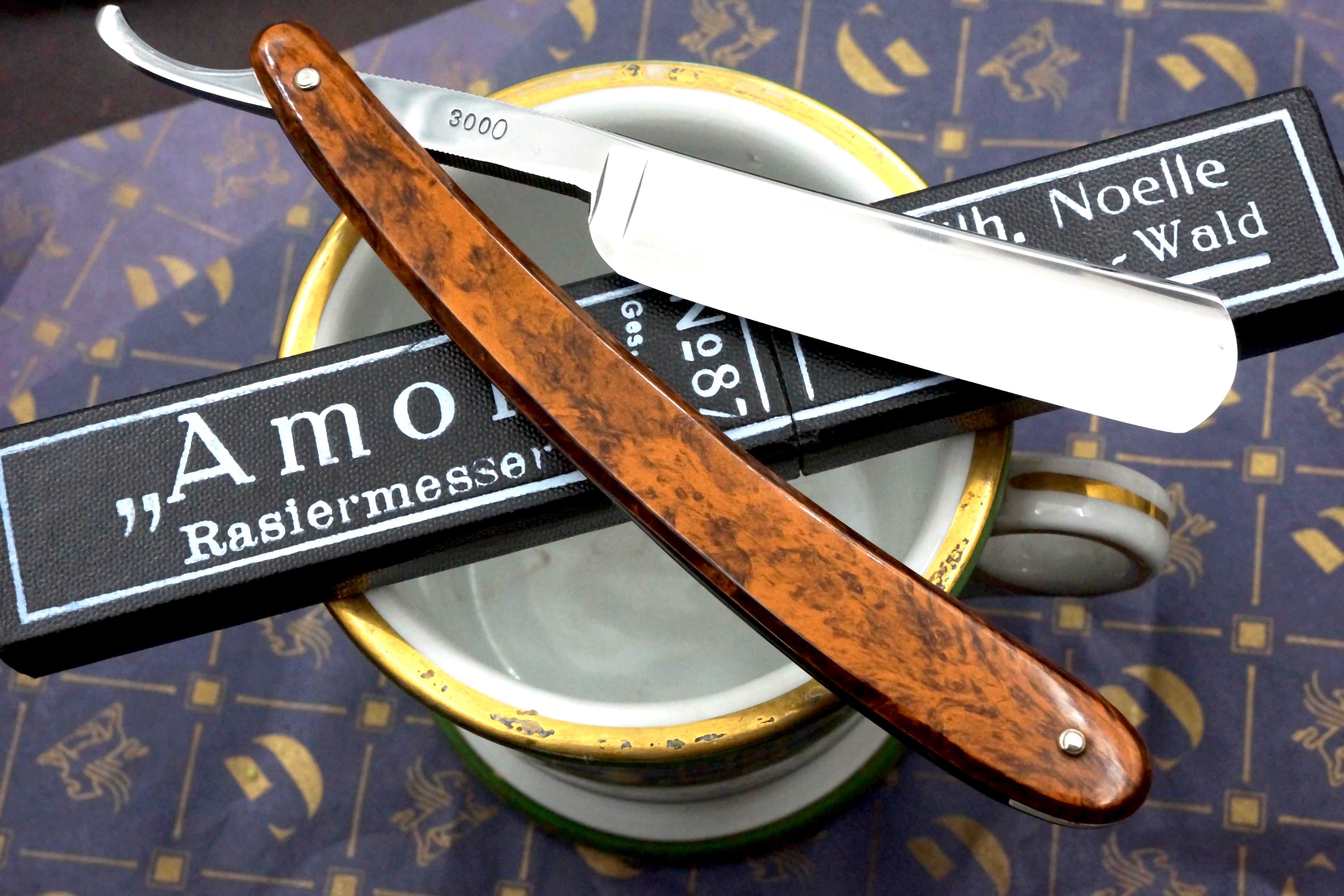 Schulze No.3000 - 11/16 Full Hollow Blade - Mint Fancy Vintage Solingen Straight Razor - Shave Ready
