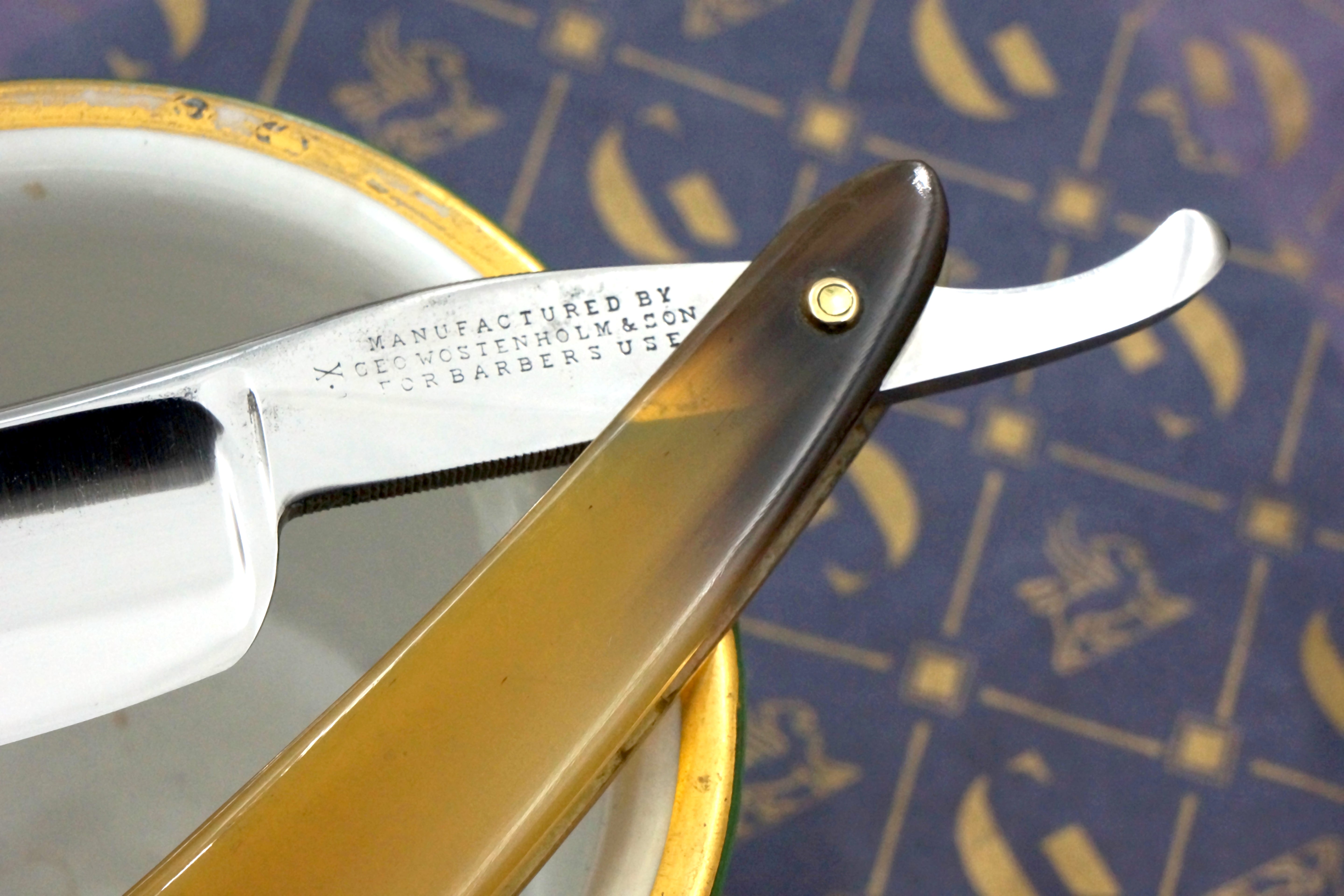 George Wostenholm & Son For Barbers Use 15/16 Blade with New Horn Scales - Fully Restored Sheffield Straight Razor - Shave Ready