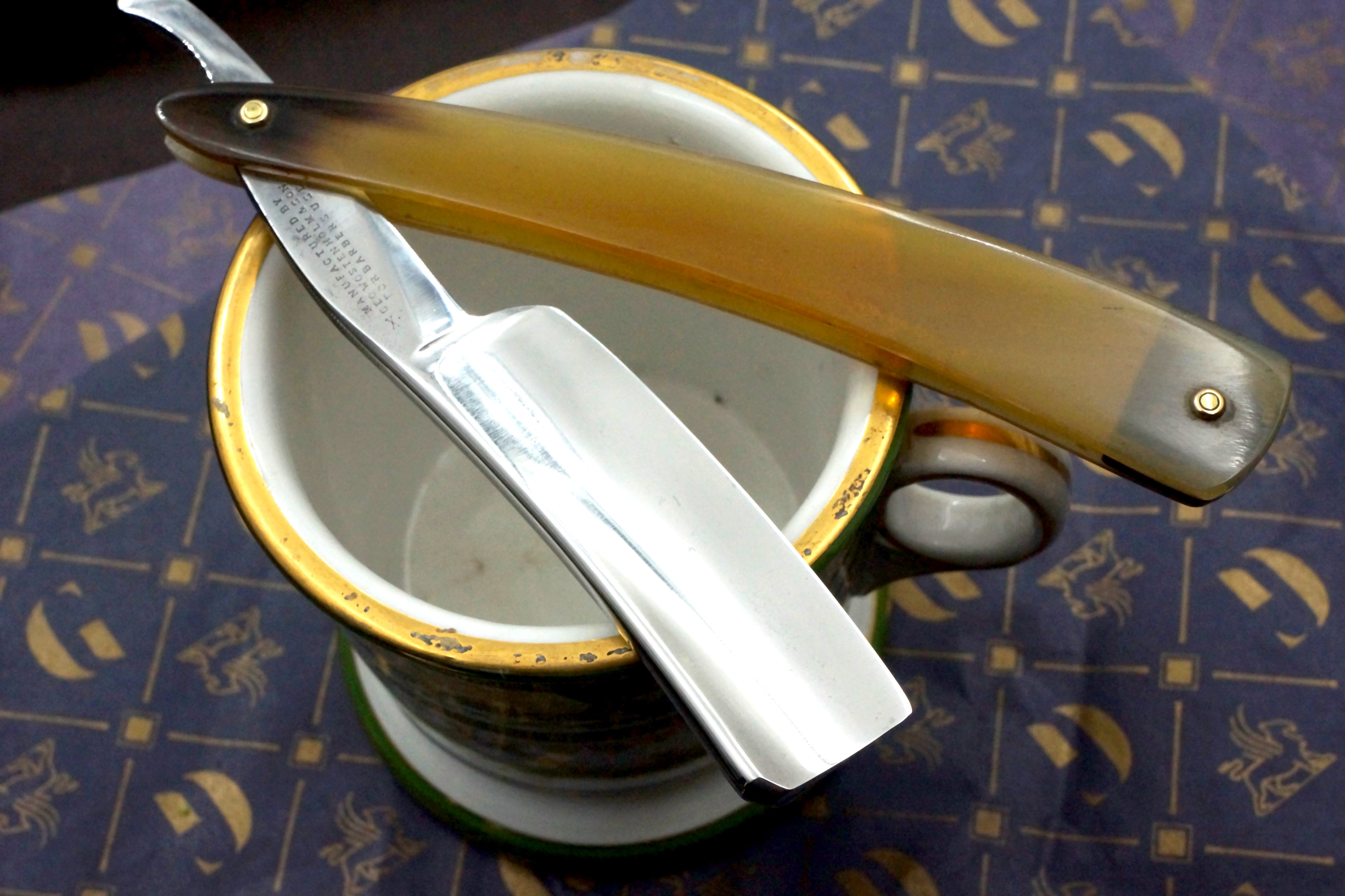 George Wostenholm & Son For Barbers Use 15/16 Blade with New Horn Scales - Fully Restored Sheffield Straight Razor - Shave Ready