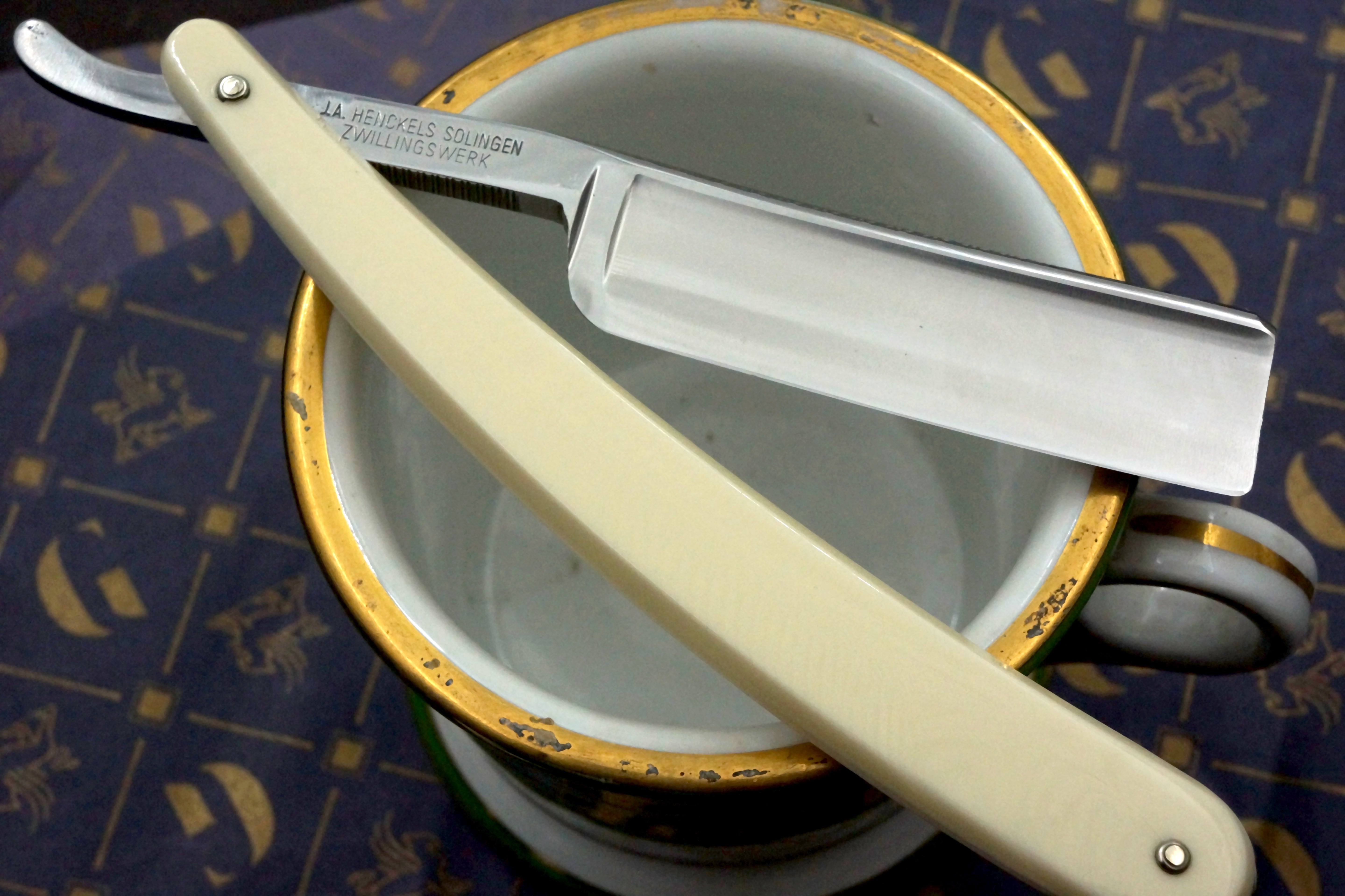 Henckels Friodur Anniversary No. 250 - 13/16 Near Mint Stainless Steel Full Hollow - Solingen Straight Razor - Shave Ready